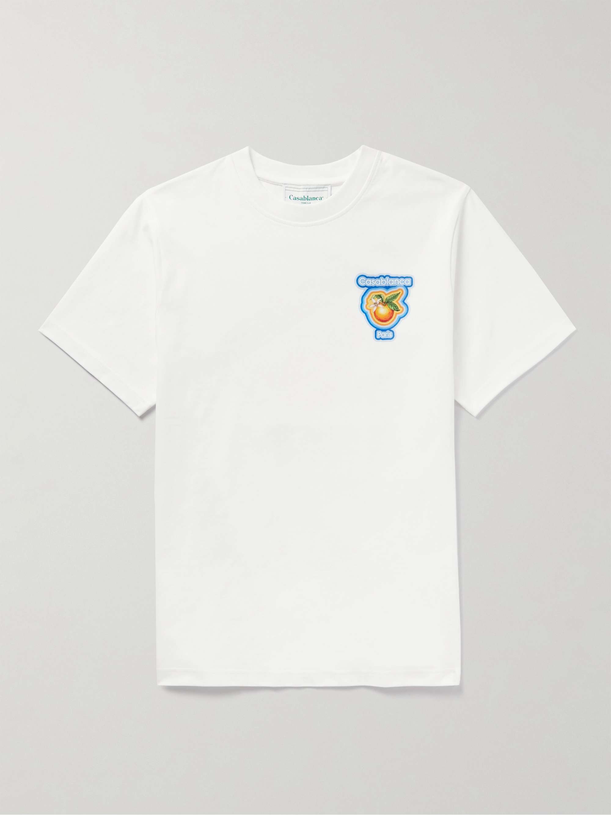 CASABLANCA Radiating Orange Logo-Print Cotton-Jersey T-Shirt