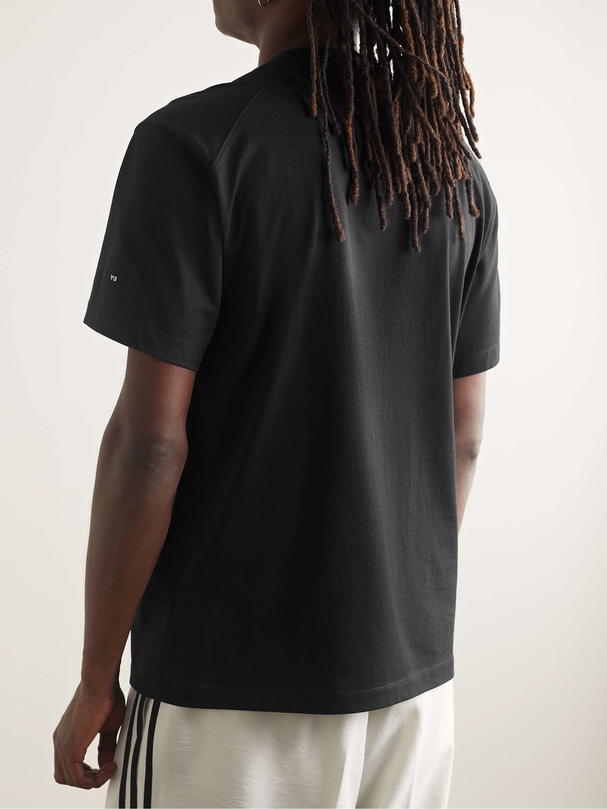 Y-3 Logo-Appliquéd Cotton-Jersey T-Shirt for Men | MR PORTER