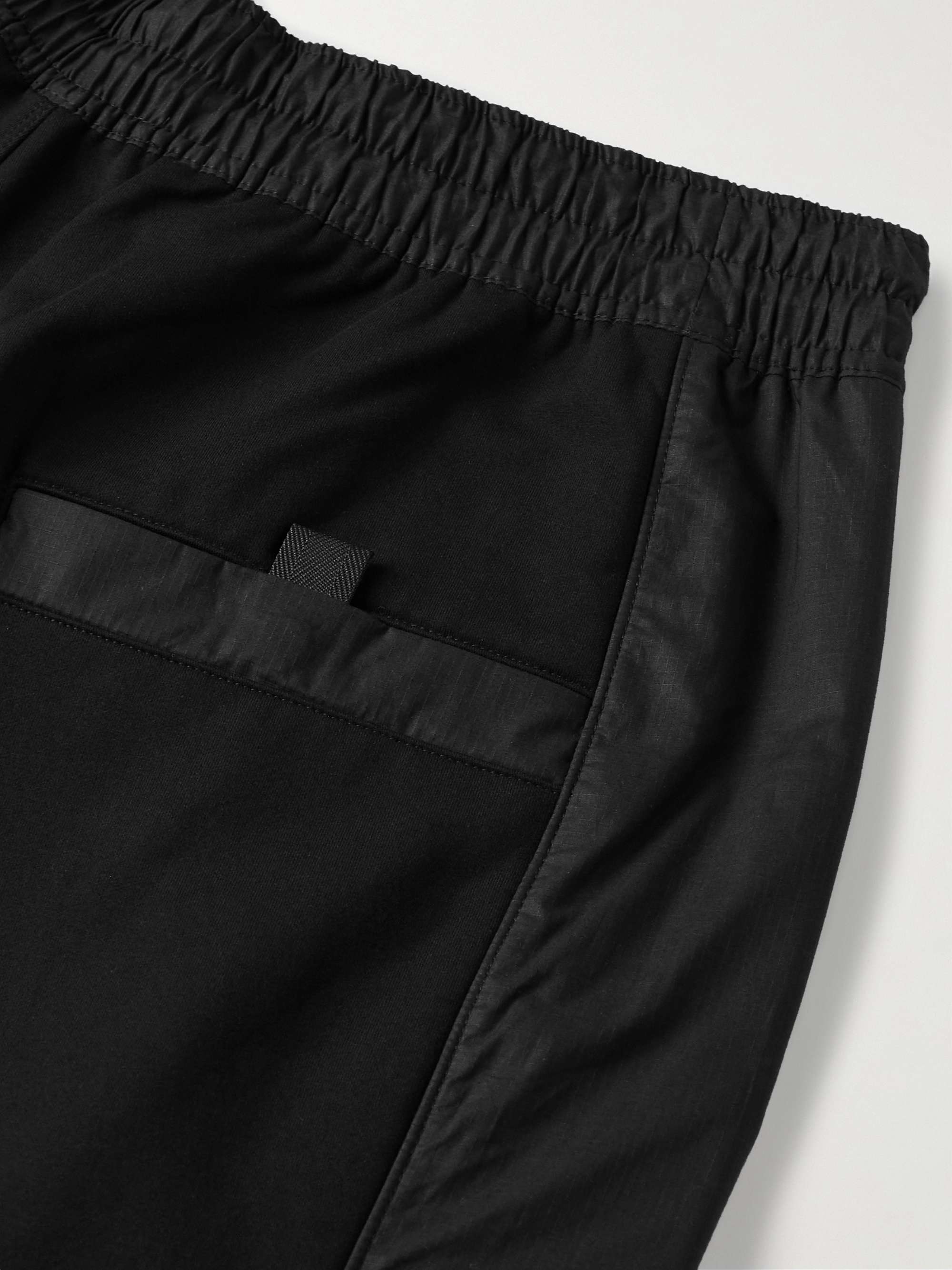 Y-3 Straight-Leg Panelled Organic Cotton-Blend Jersey and Ripstop ...