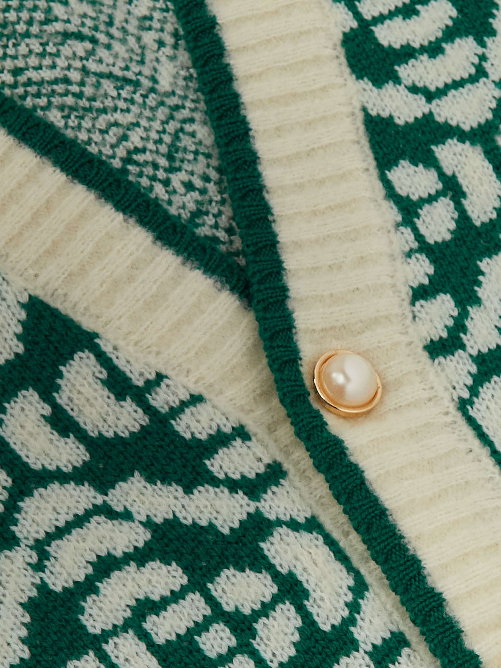 CASABLANCA Logo-Jacquard Merino Wool-Blend Cardigan