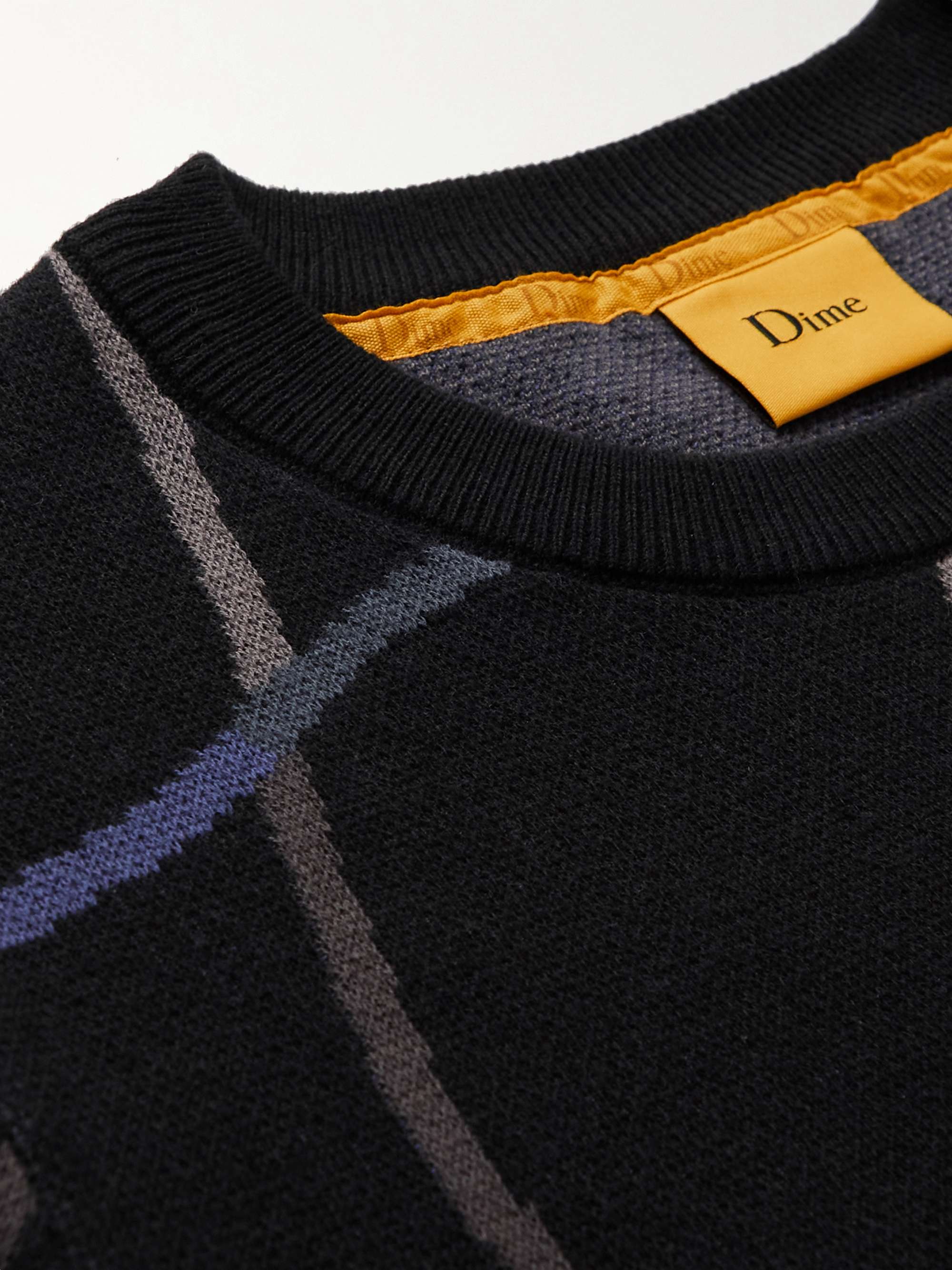 DIME Wave Pullover aus Jacquard-Strick aus Baumwolle mit Logostickerei