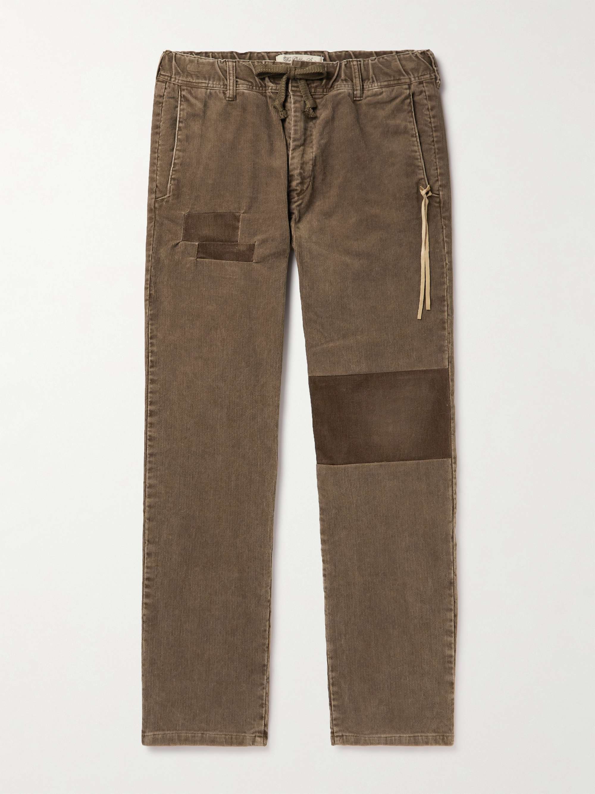 REMI RELIEF Straight-Leg Panelled Cotton-Blend Corduroy Trousers