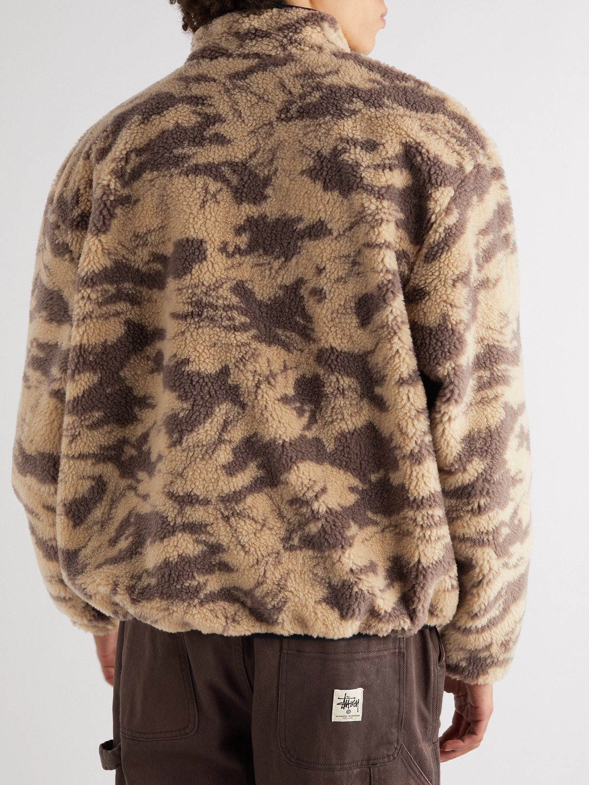 Shop Nike Reversible Camouflage-print Fleece And Shell Jacket In Brown