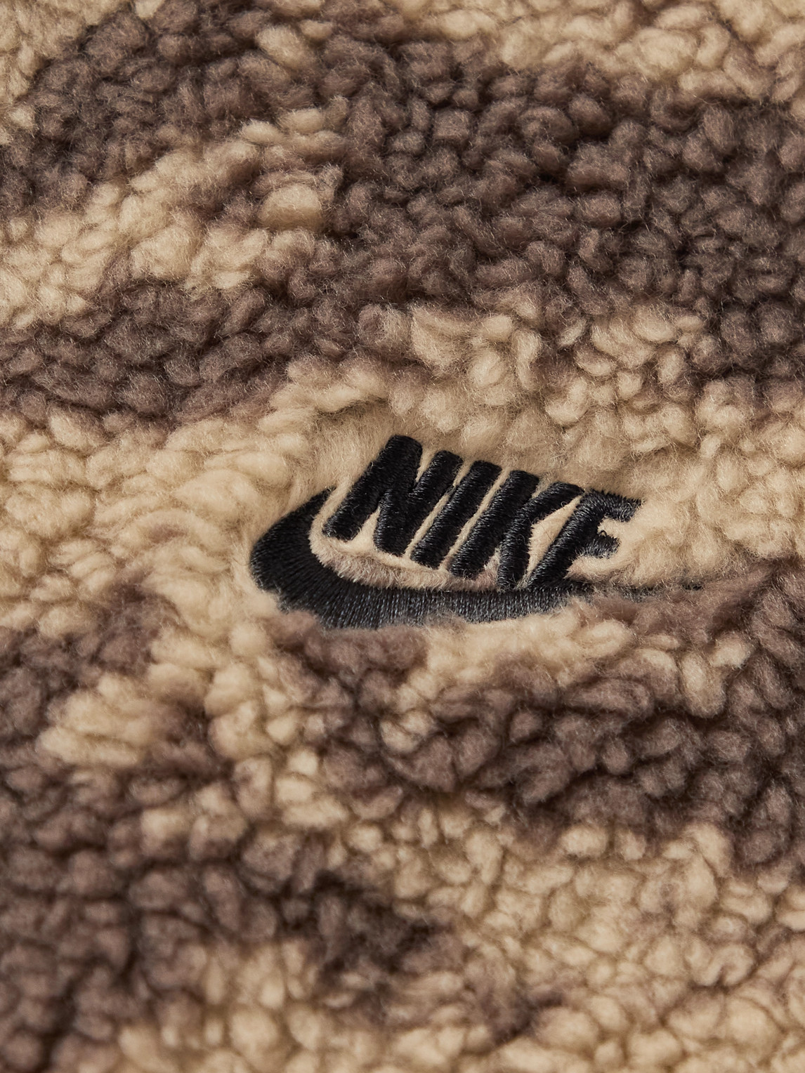 Nike Reversible Camouflage-print Fleece And Shell Jacket In Brown