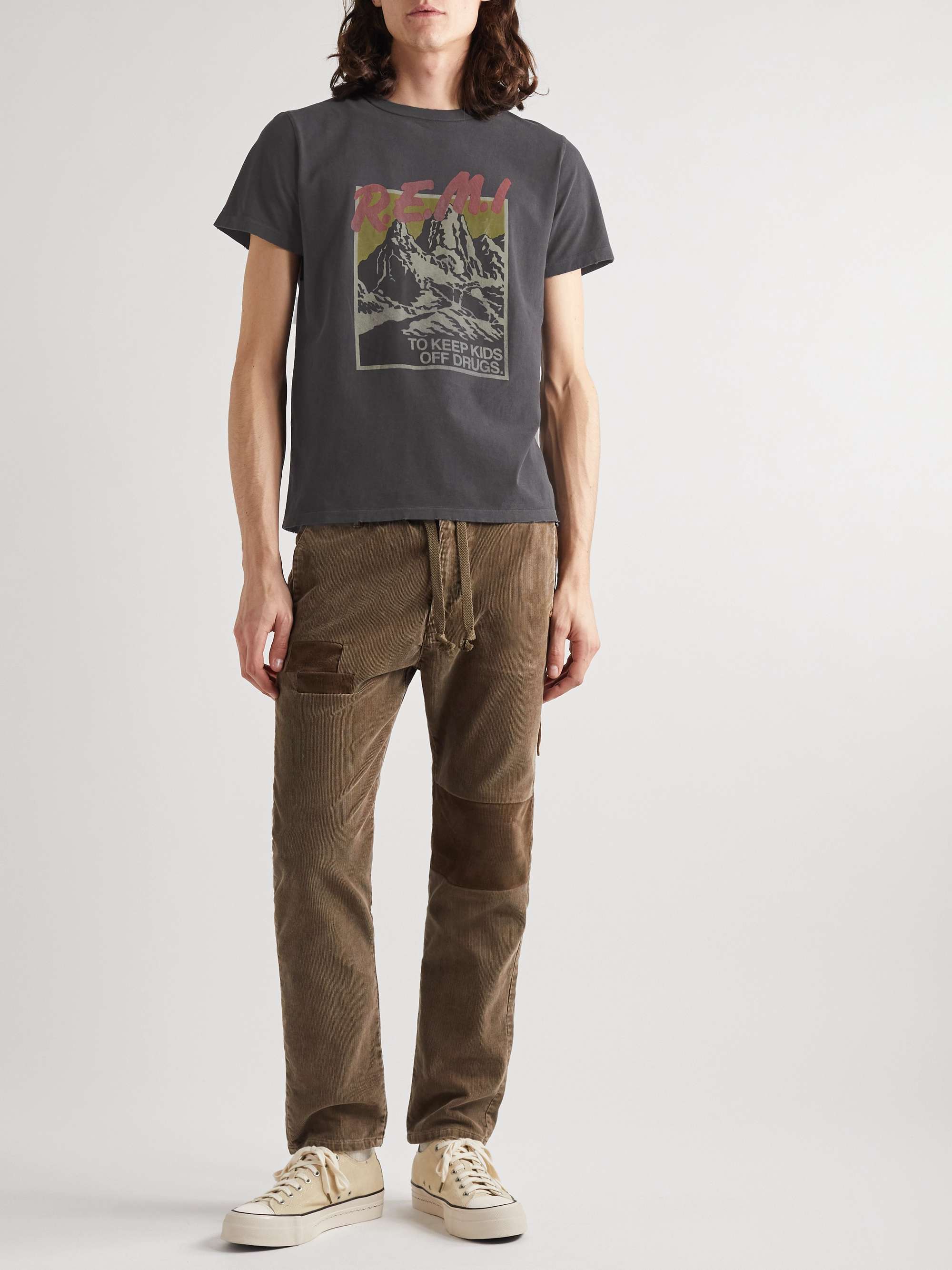 REMI RELIEF Logo-Print Cotton-Jersey T-Shirt