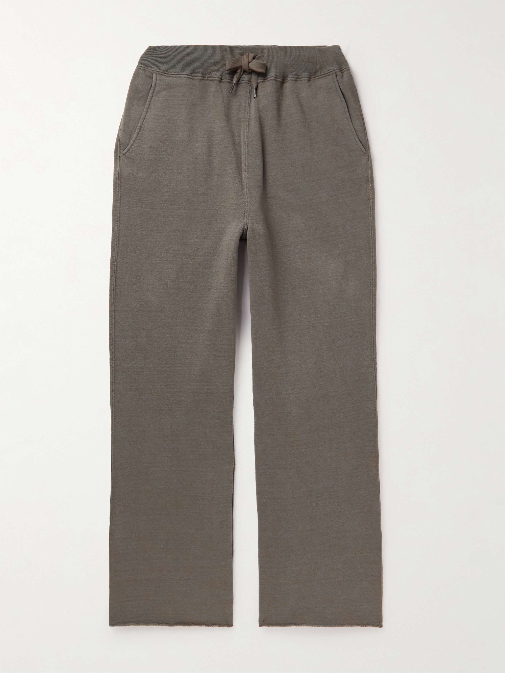 REMI RELIEF Wide-Leg Cotton-Blend Jersey Sweatpants