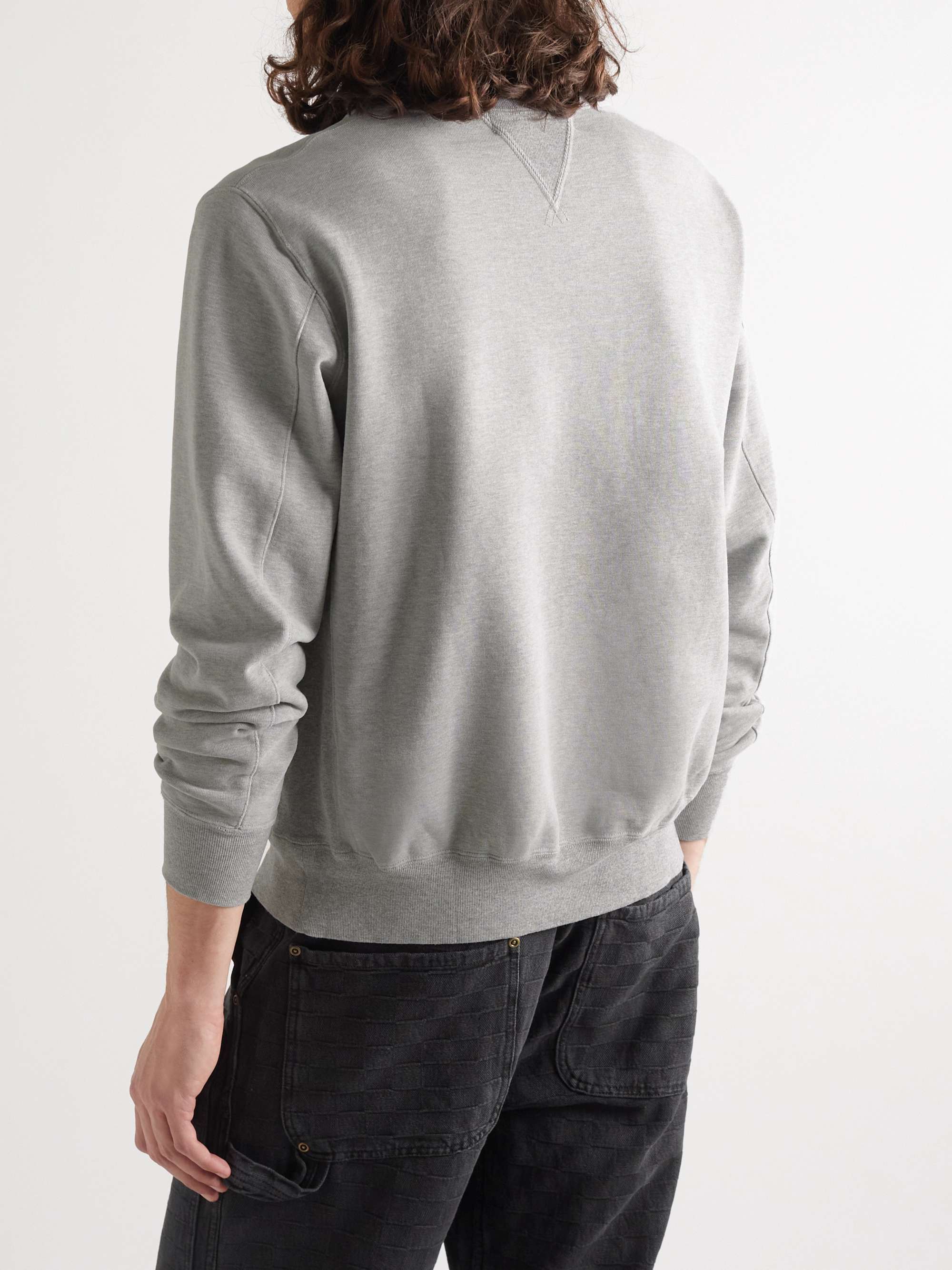 REMI RELIEF Flocked Cotton-Jersey Sweatshirt