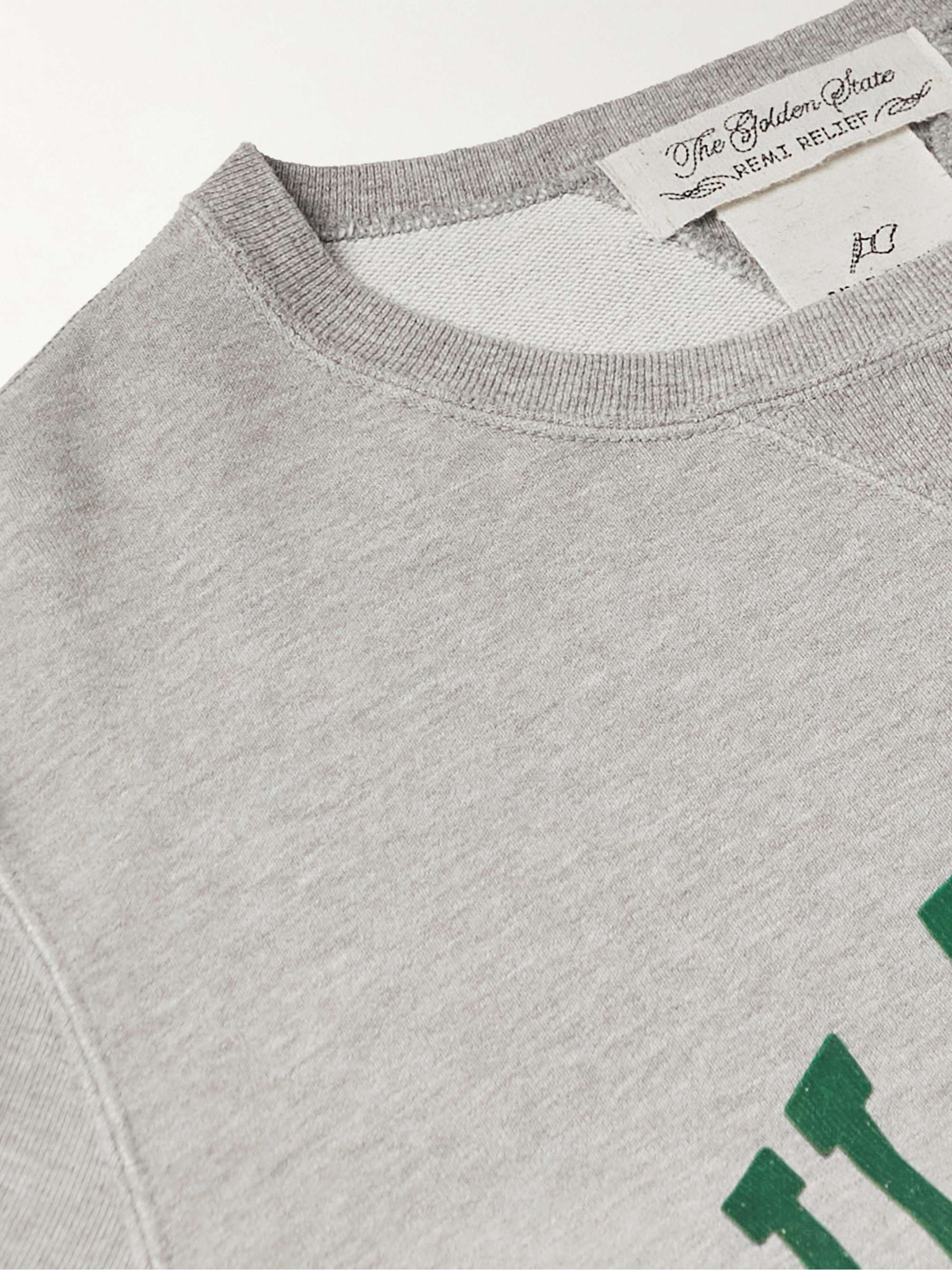 REMI RELIEF Flocked Cotton-Jersey Sweatshirt