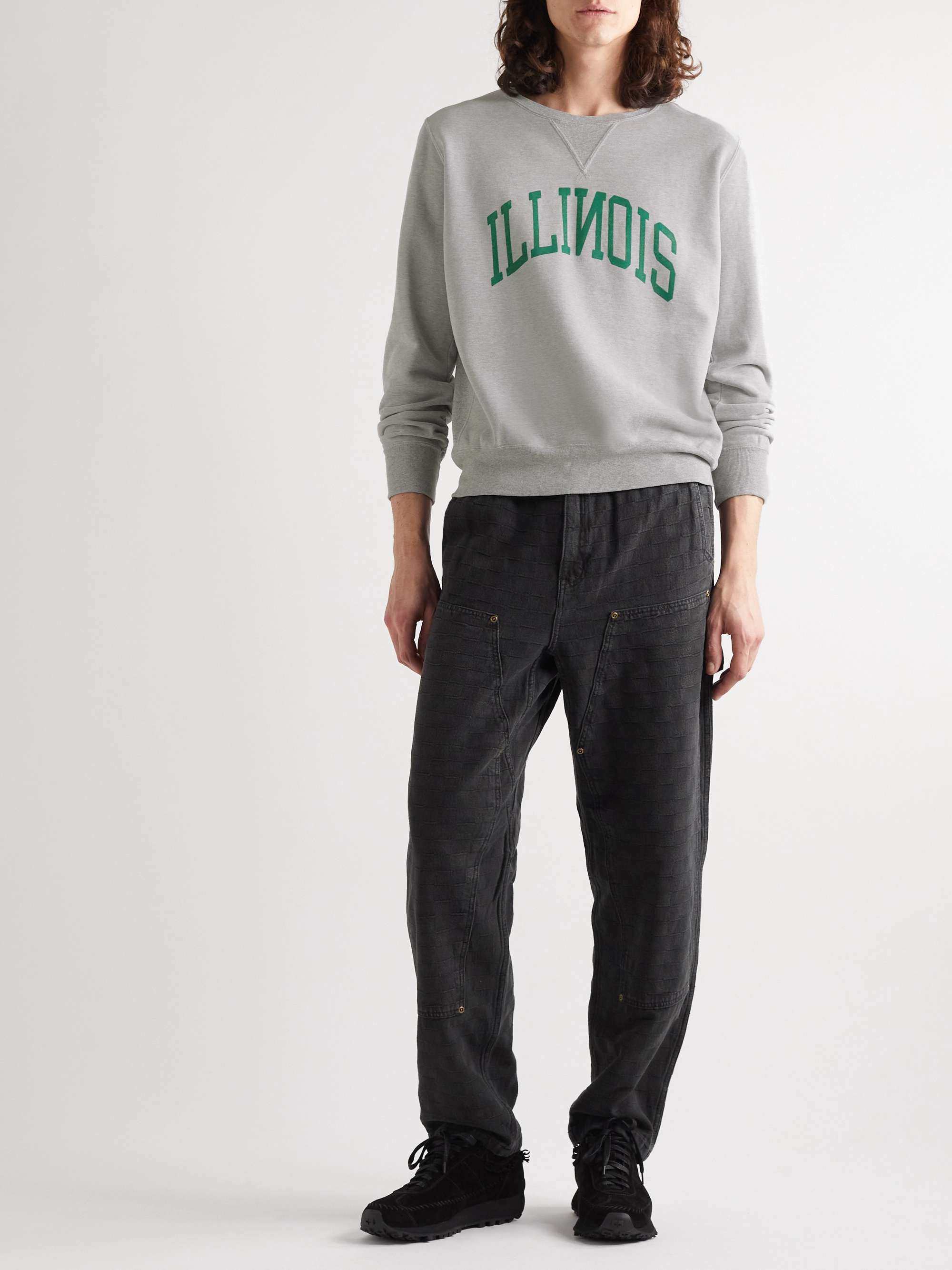 REMI RELIEF Flocked Cotton-Jersey Sweatshirt