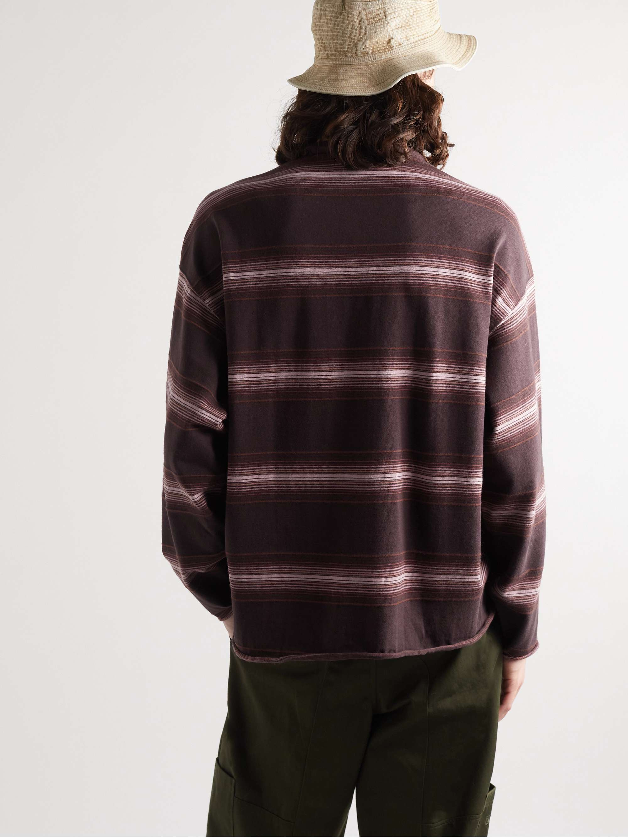 REMI RELIEF Striped Cotton-Blend Jersey T-Shirt