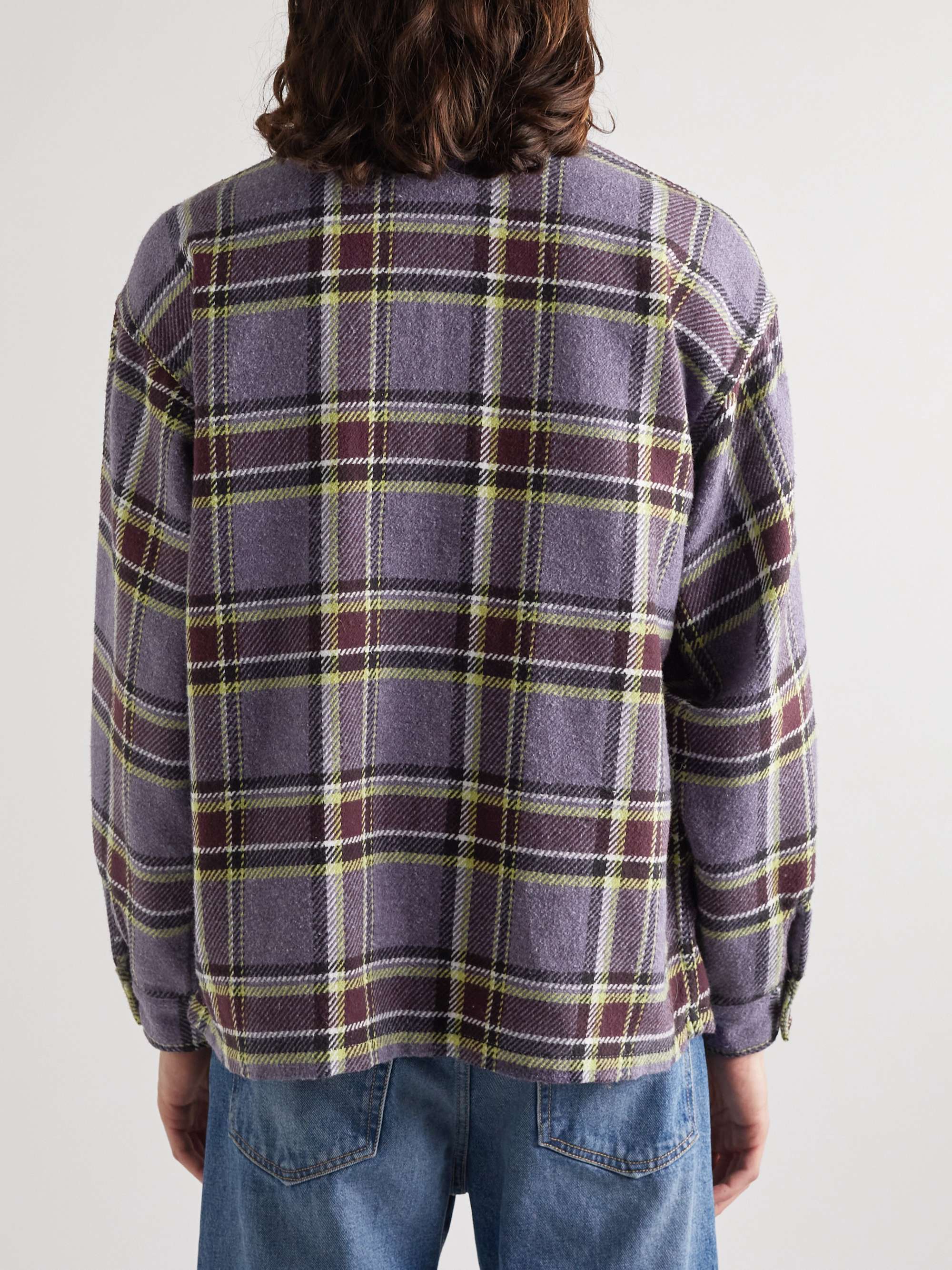 REMI RELIEF Checked Cotton-Blend Flannel Shirt