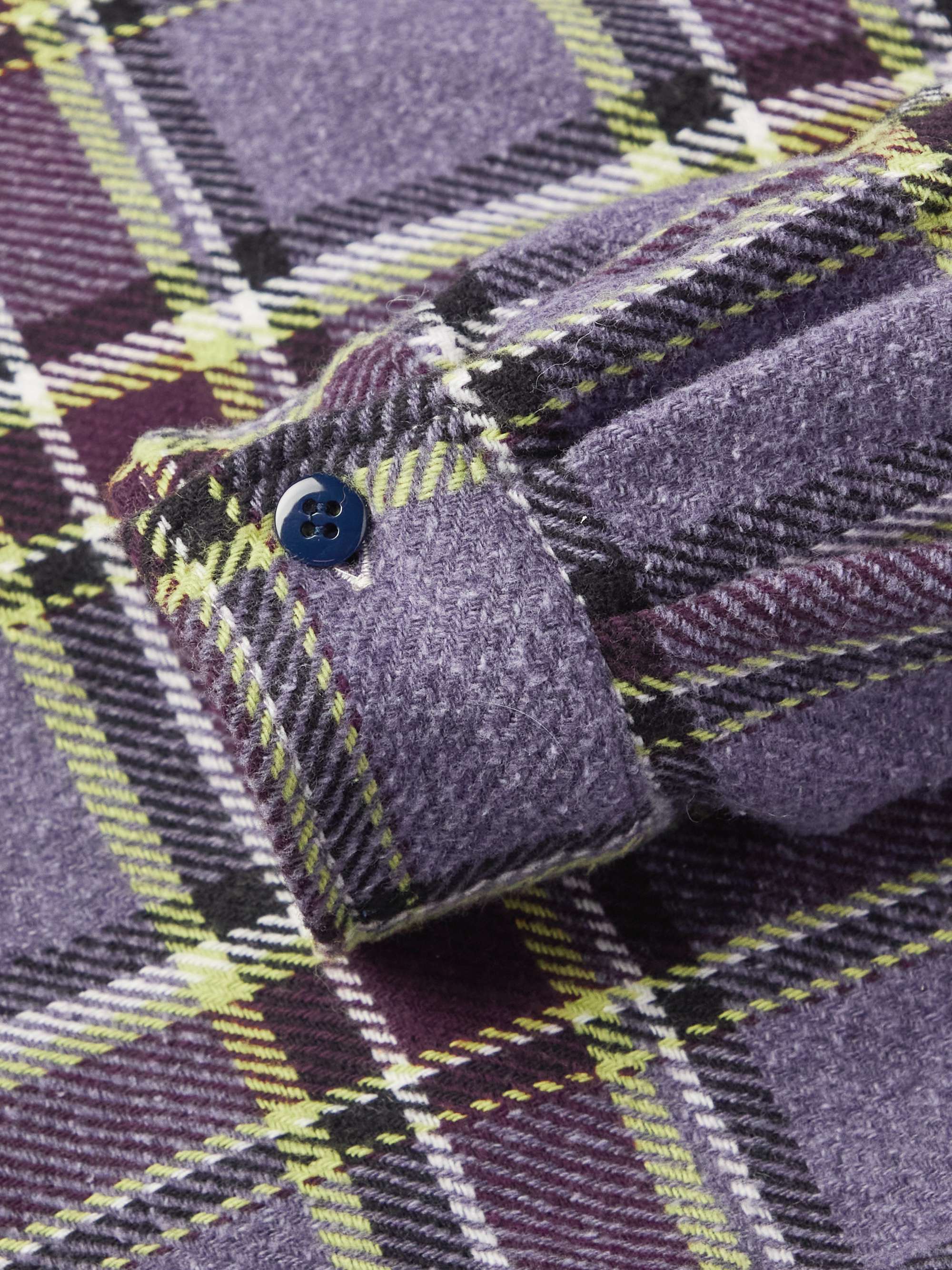 REMI RELIEF Checked Cotton-Blend Flannel Shirt