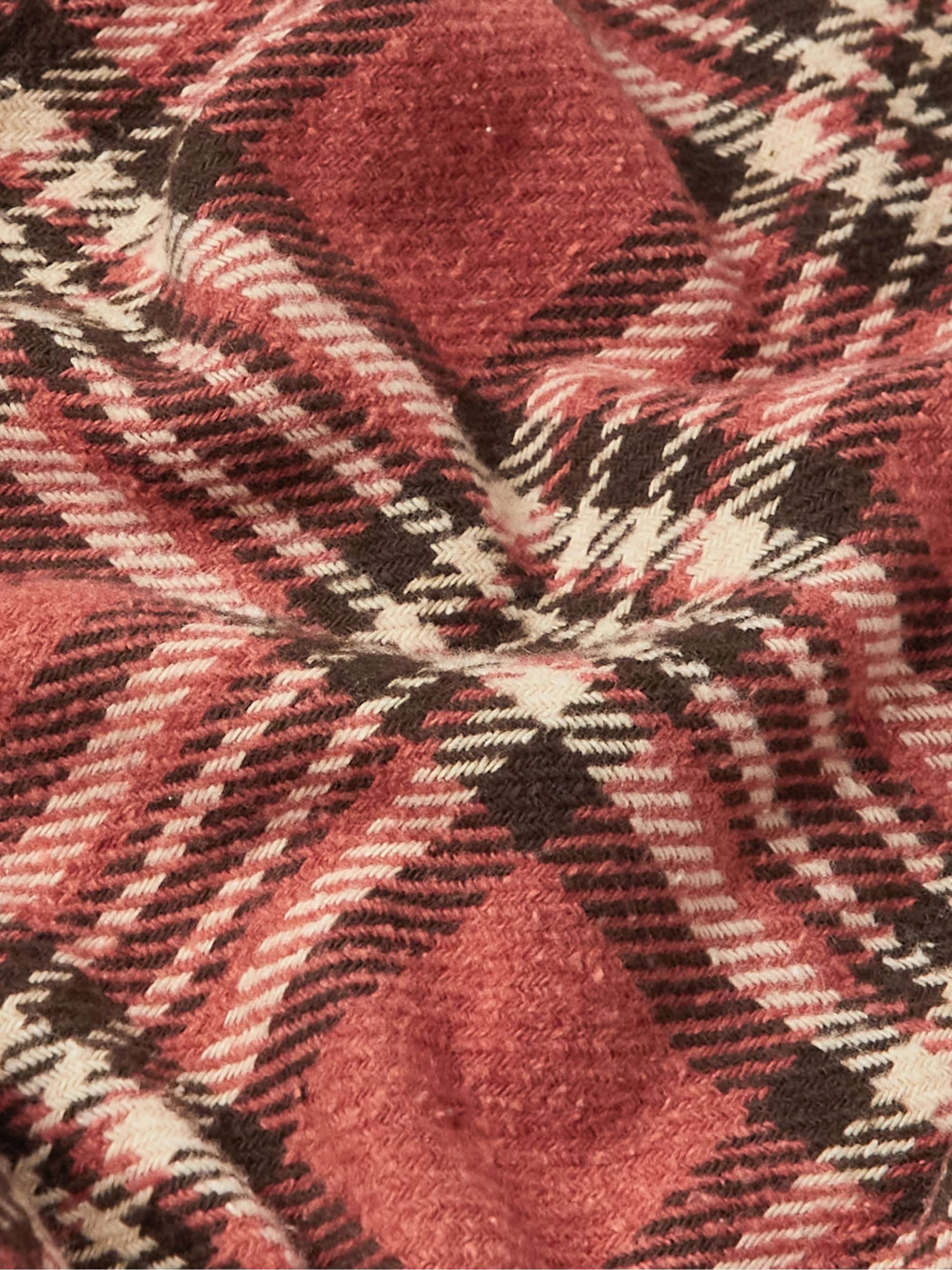 REMI RELIEF Checked Cotton-Blend Flannel Shirt