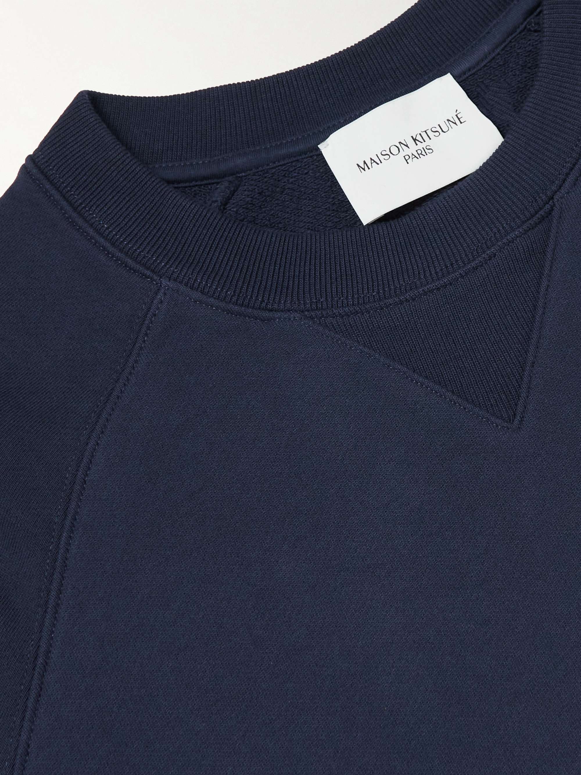 MAISON KITSUNÉ Logo-Appliquéd Cotton-Jersey Sweatshirt