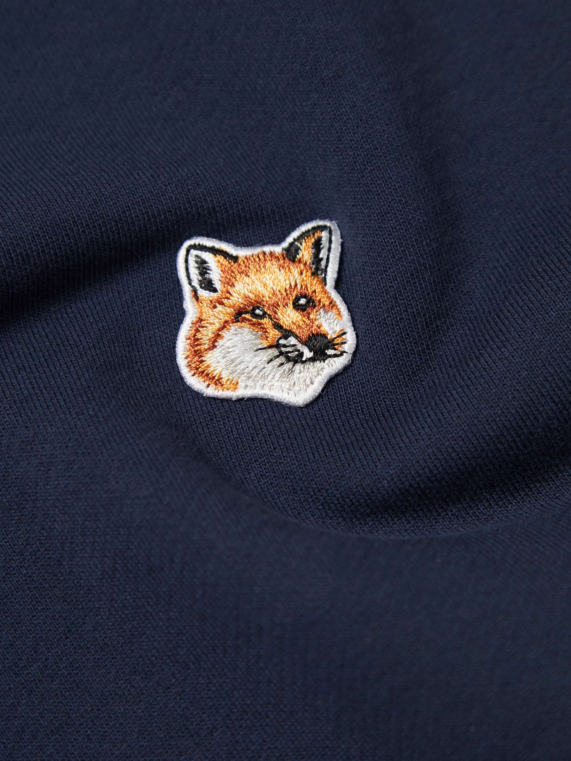 MAISON KITSUNÉ Logo-Appliquéd Cotton-Jersey Sweatshirt