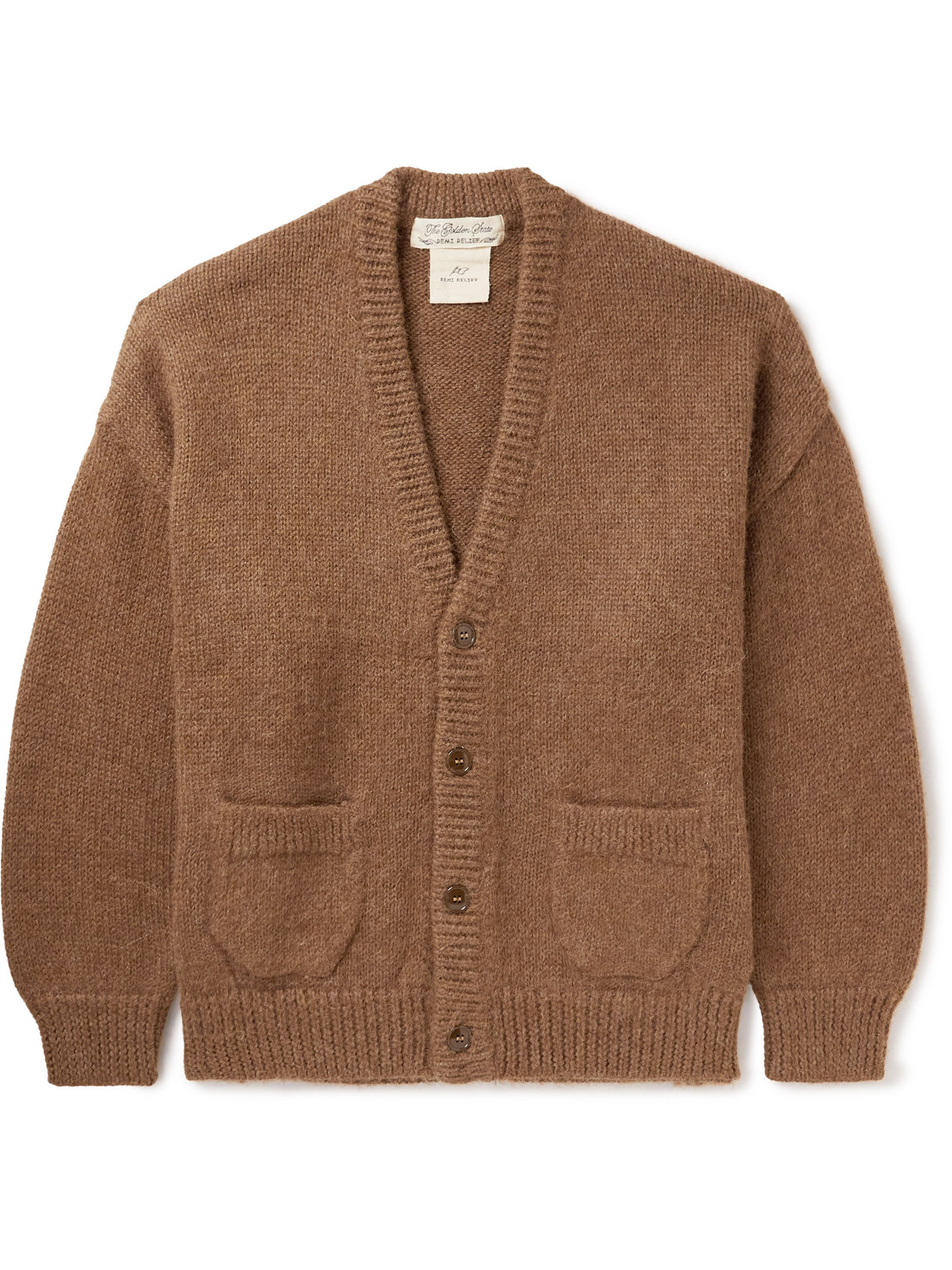 Remi Relief Alpaca Cardigan In Brown | ModeSens