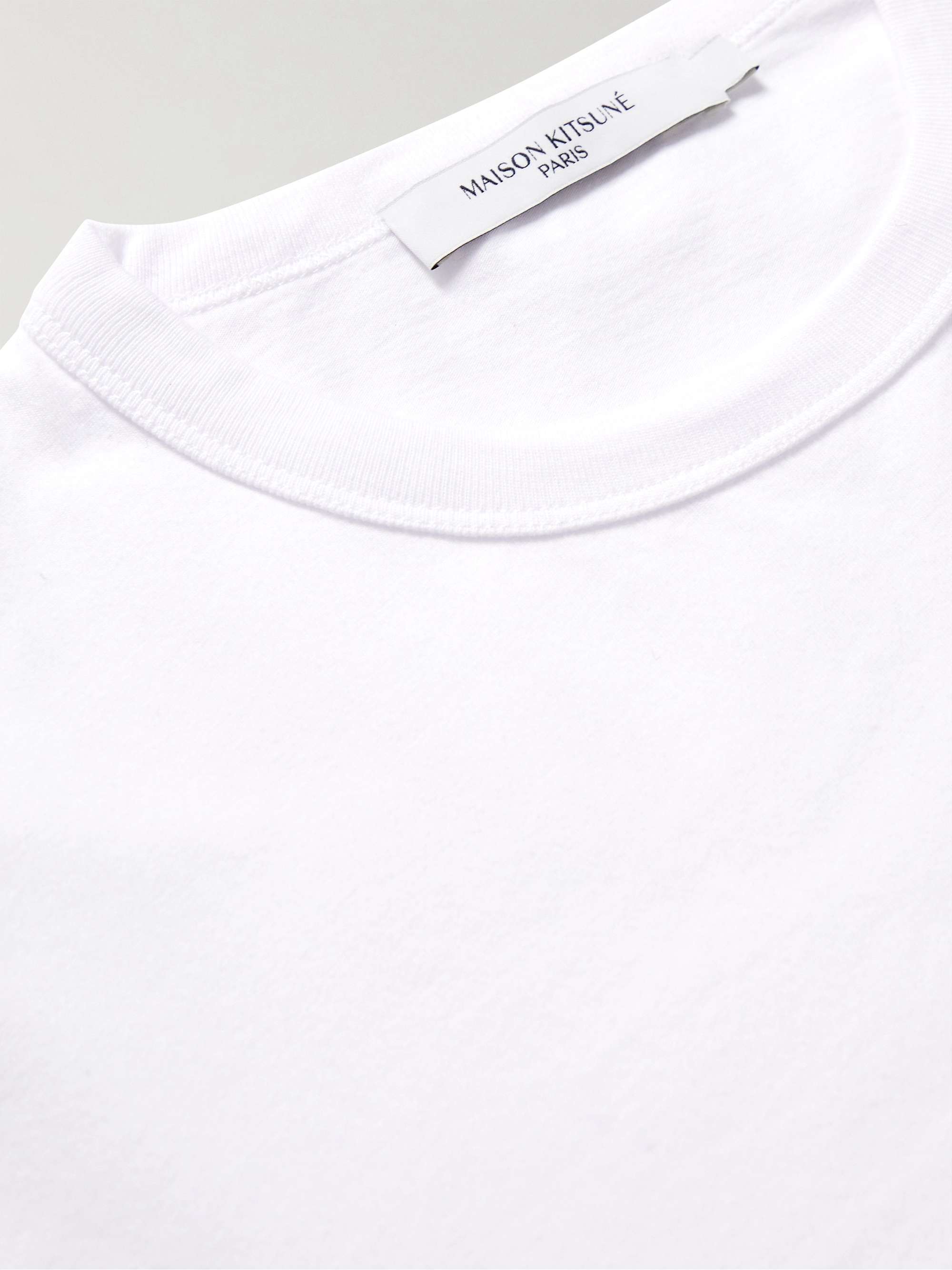 MAISON KITSUNÉ Logo-Appliquéd Cotton-Jersey T-Shirt