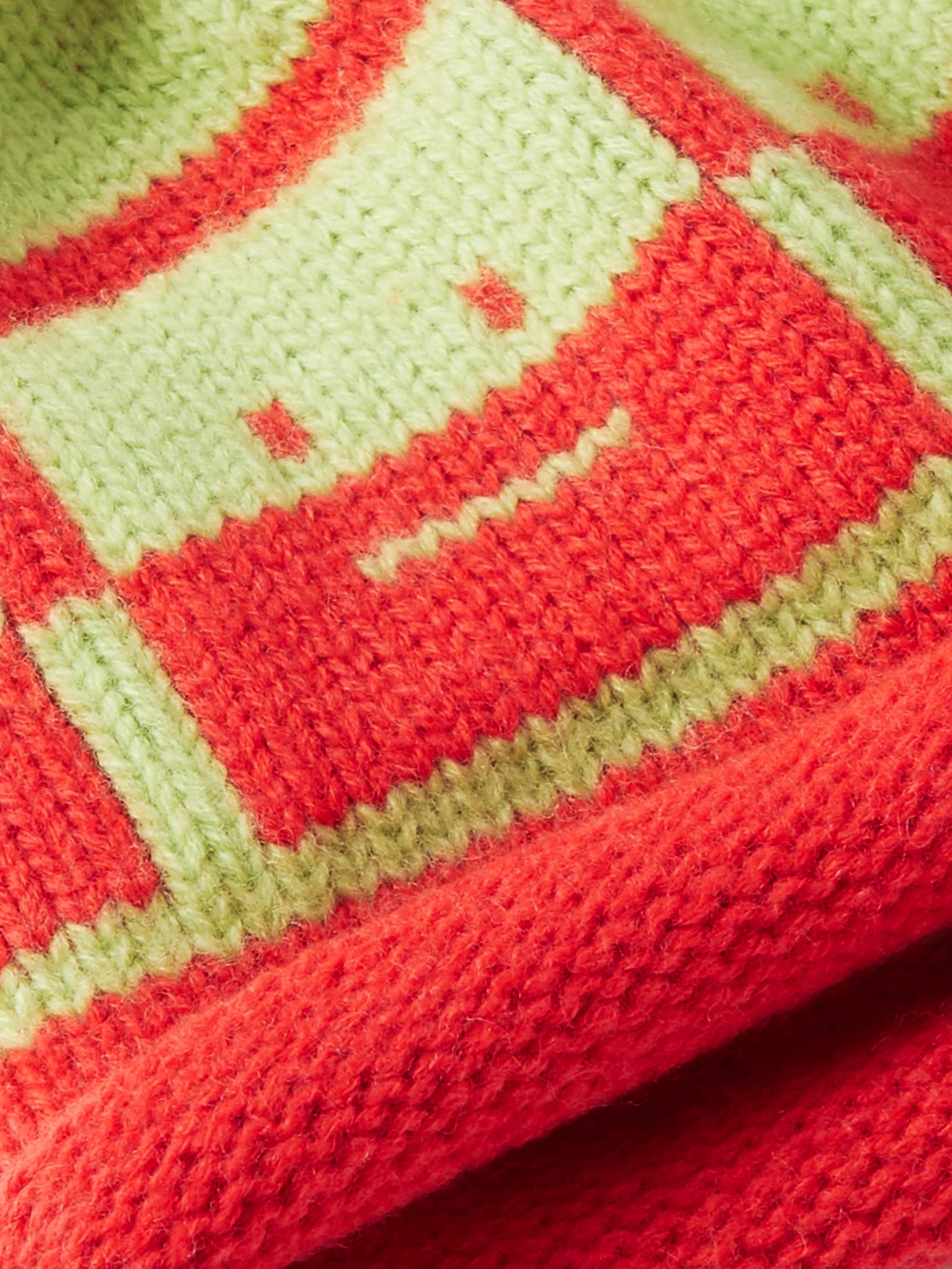 ACNE STUDIOS KIDS Mini Kirk Logo-Jacquard Wool Beanie