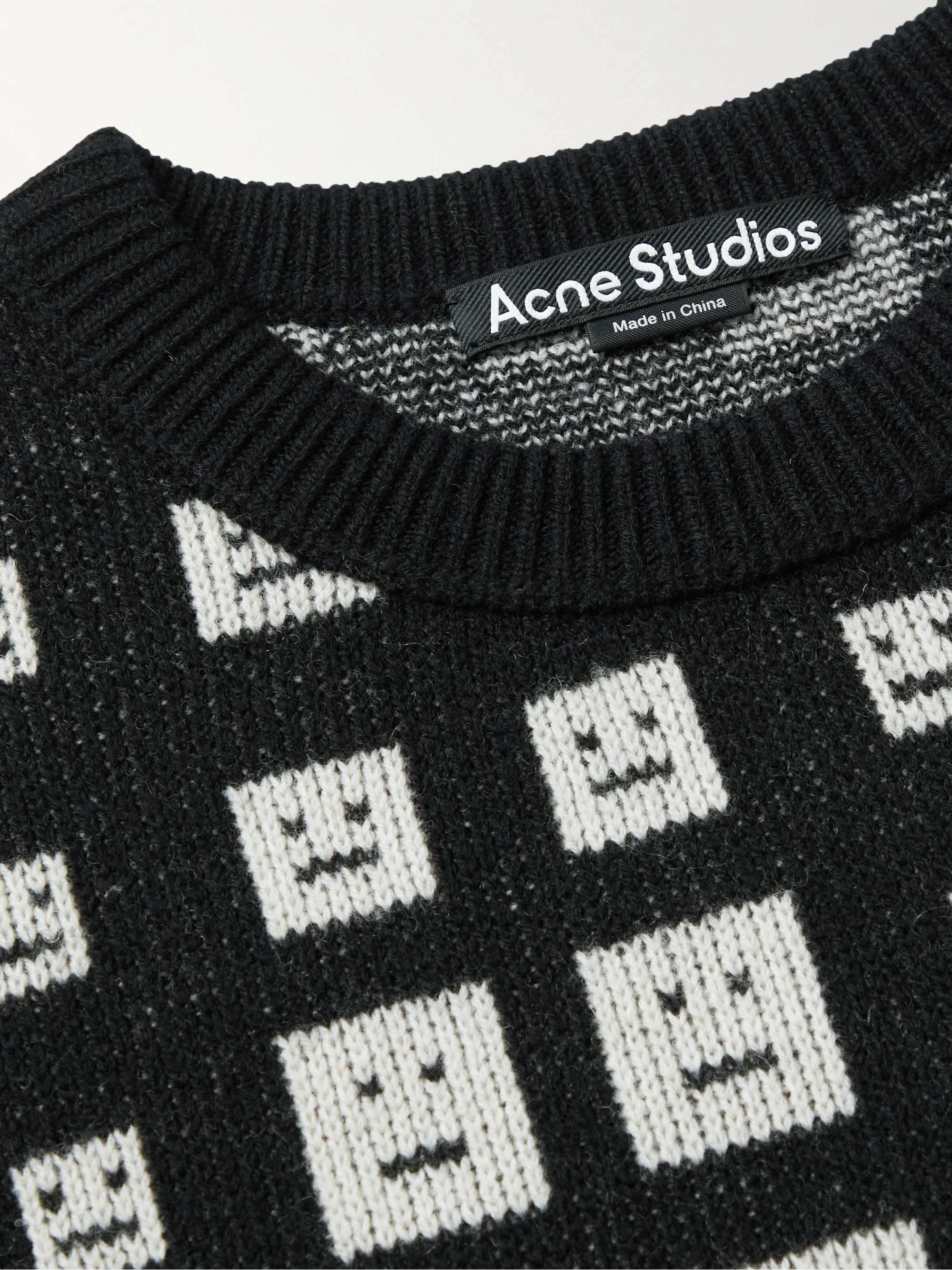 ACNE STUDIOS Logo-Jacquard Wool Sweater
