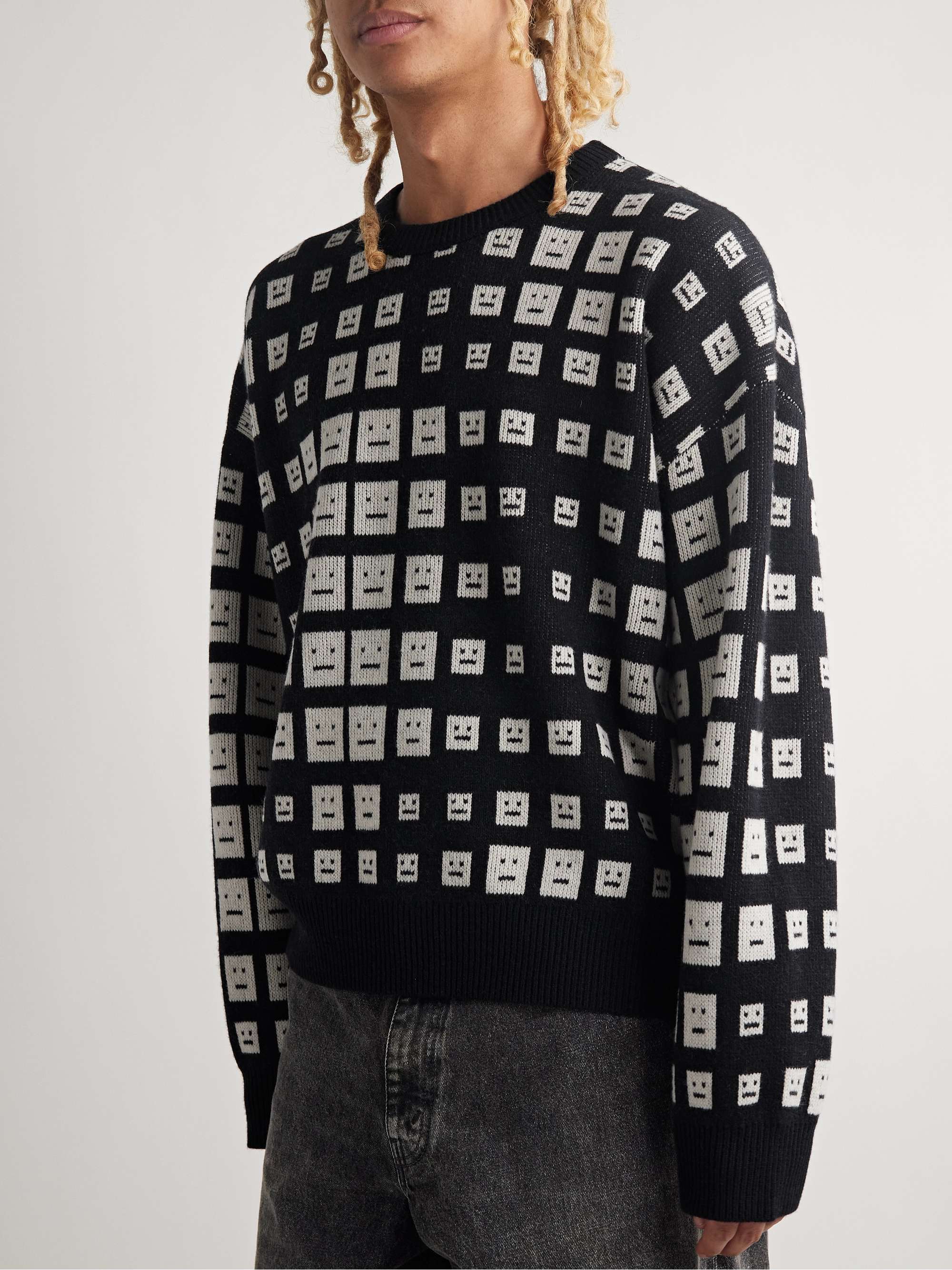 ACNE STUDIOS Logo-Jacquard Wool Sweater