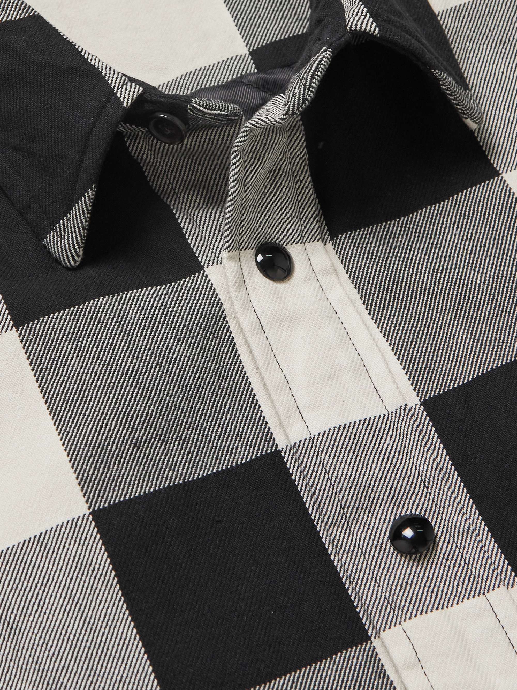 ACNE STUDIOS Logo-Embroidered Checked Padded Cotton Overshirt
