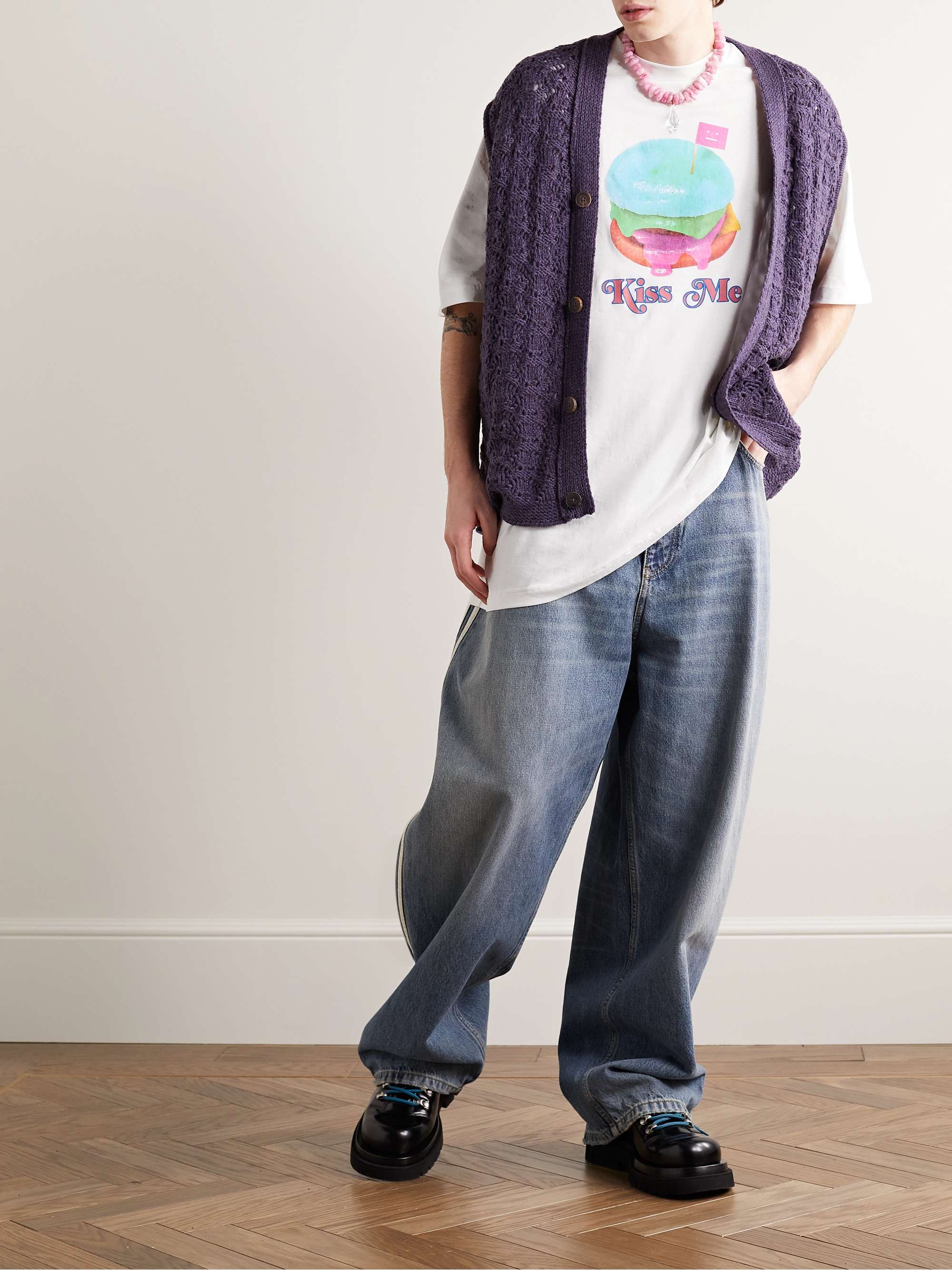 ACNE STUDIOS Enrik Oversized Printed Cotton-Jersey T-Shirt