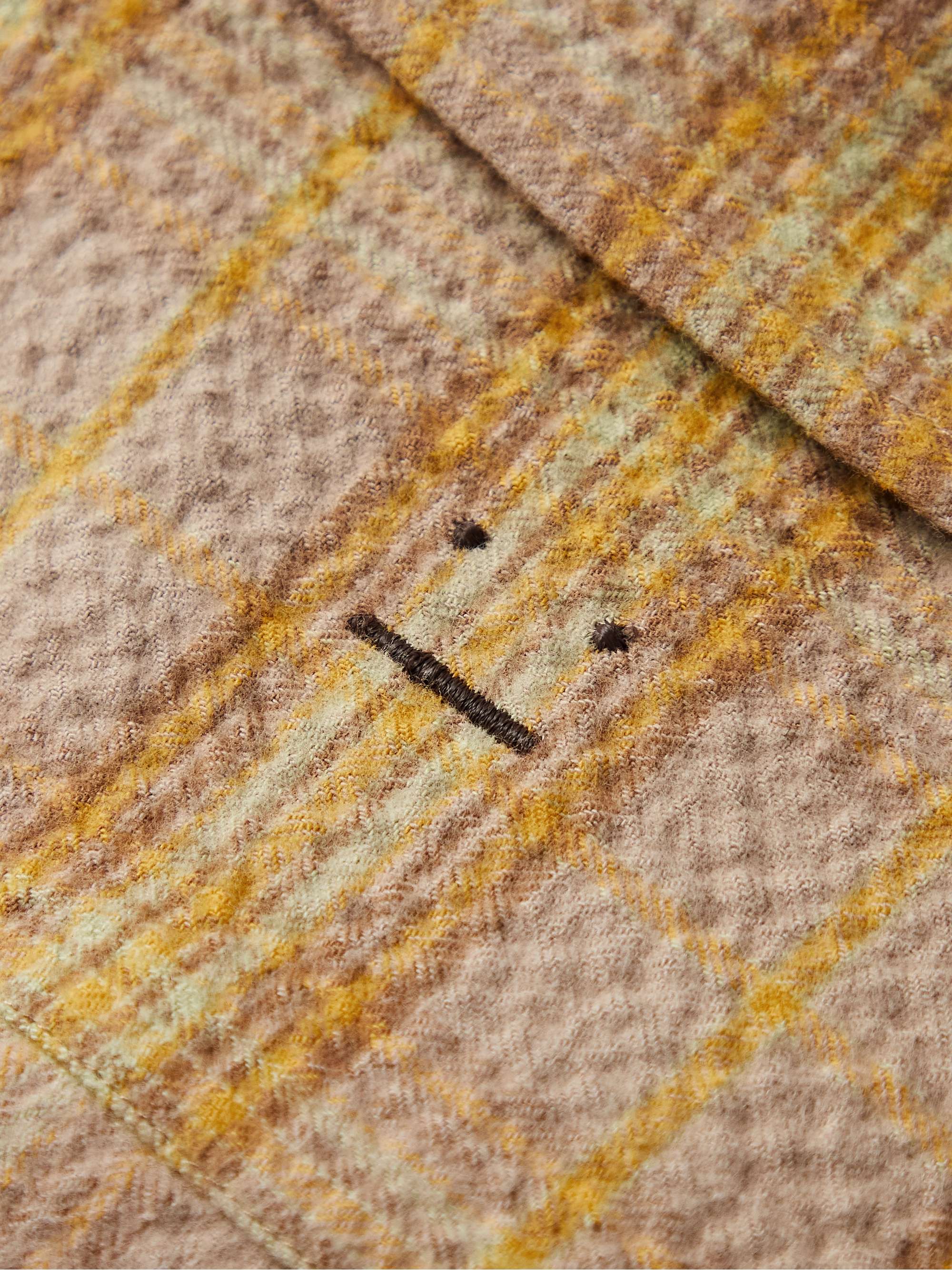 ACNE STUDIOS Sarlie Checked Crinkled Cotton-Blend Flannel Shirt