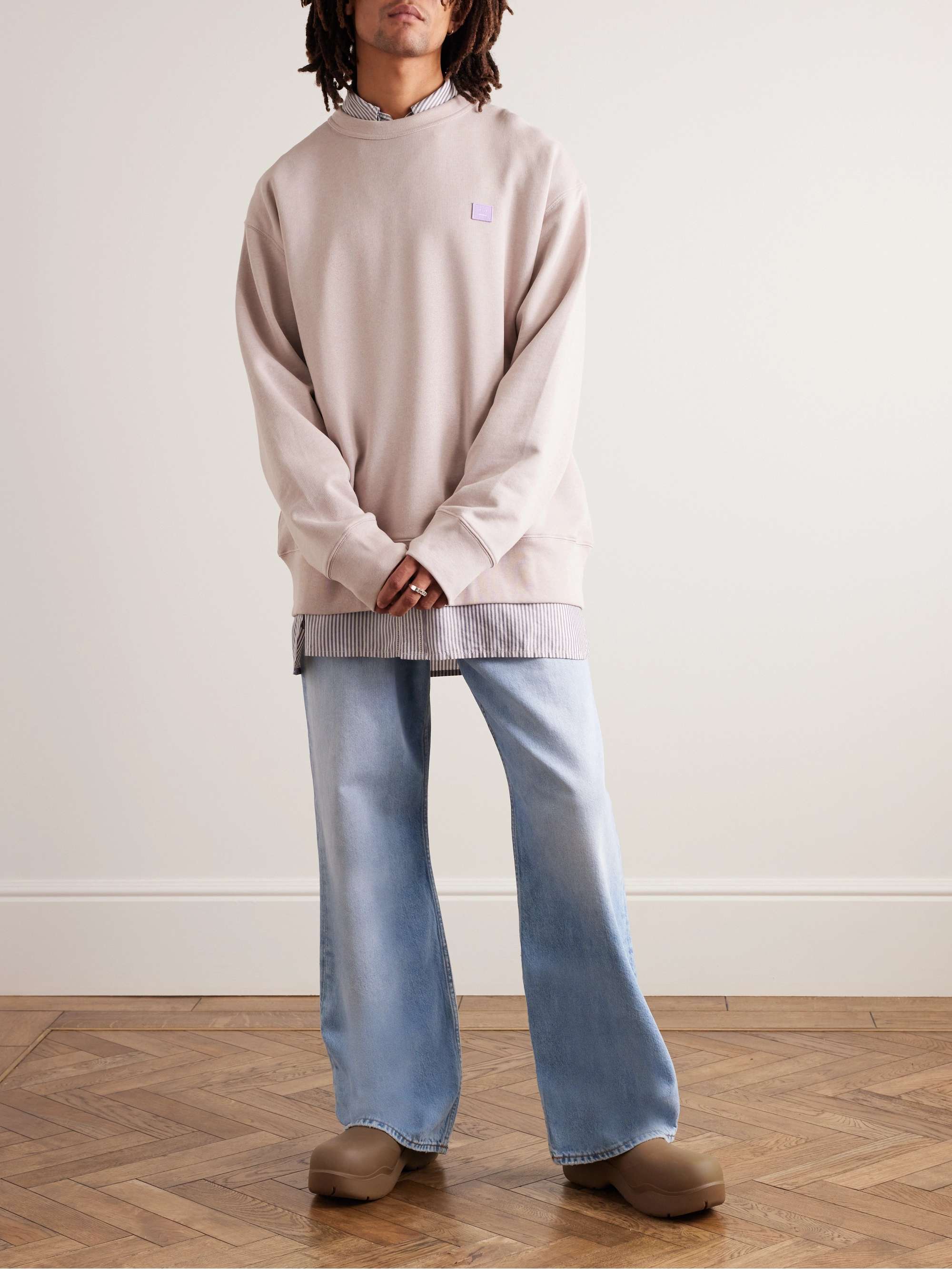 ACNE STUDIOS Fonbar Logo-Appliquéd Cotton-Jersey Sweatshirt
