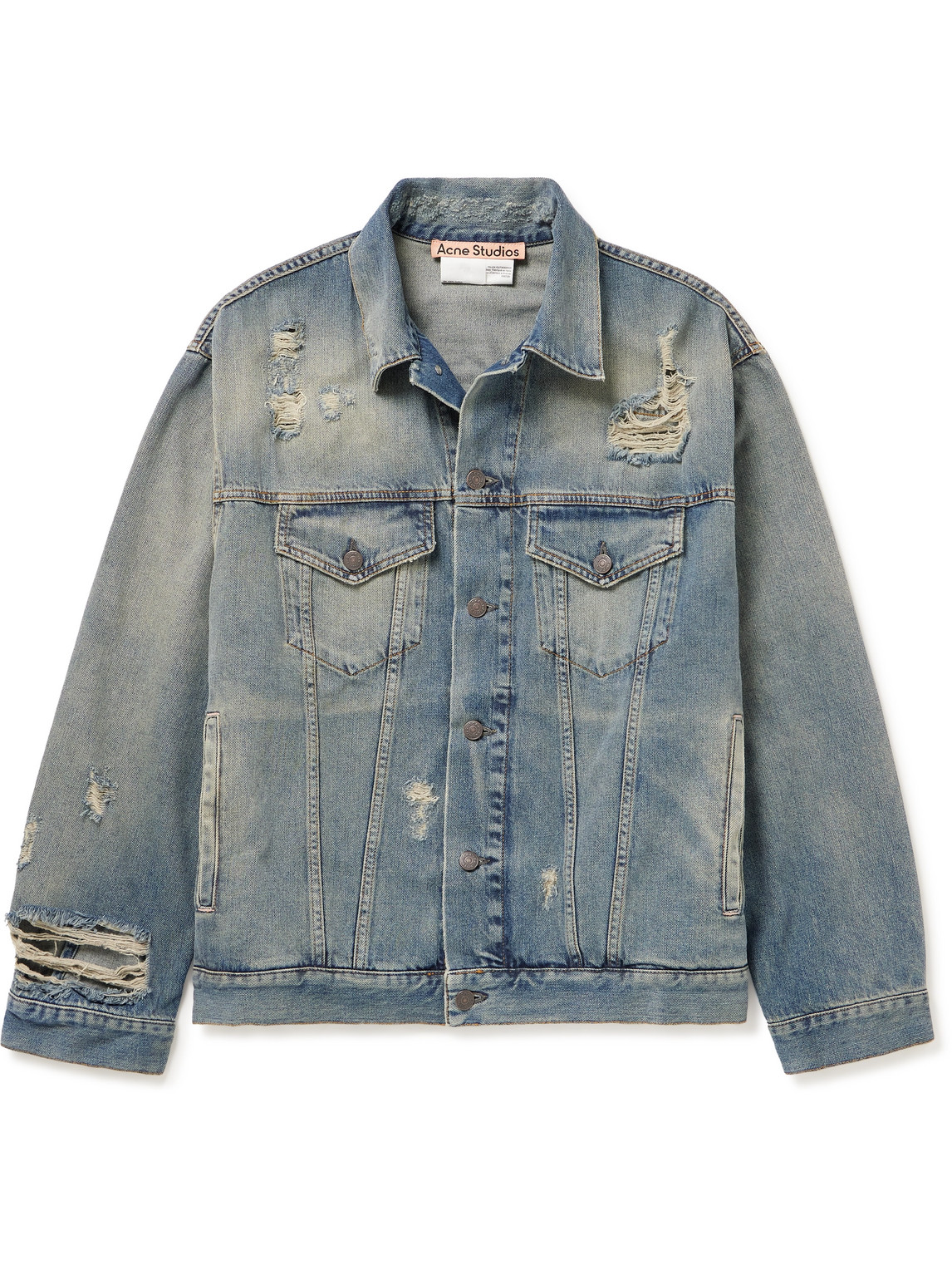Acne Studios - Denim jacket - Oversized cropped fit - Light Sand