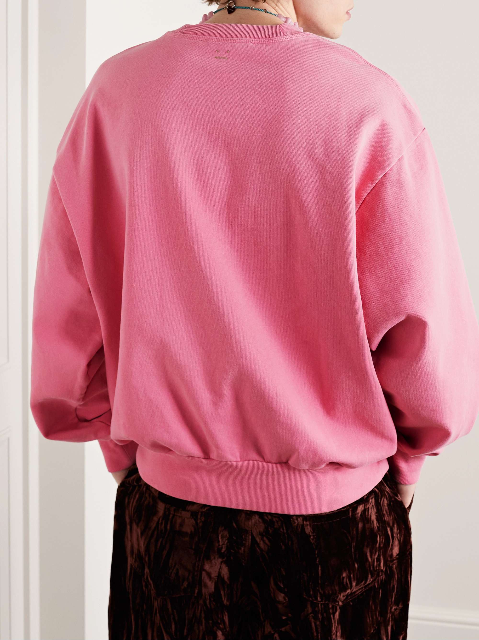 ACNE STUDIOS Fiah Logo-Appliquéd Cotton-Jersey Sweatshirt