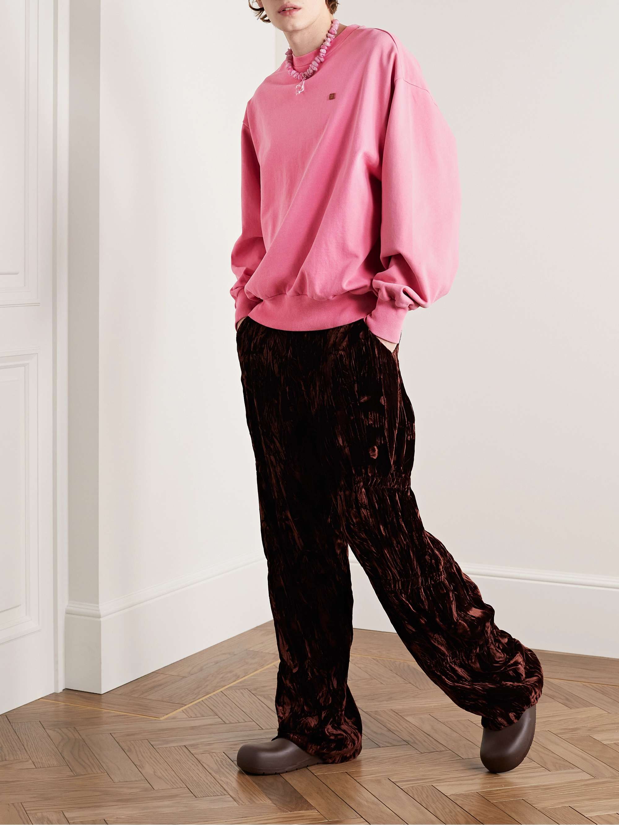 ACNE STUDIOS Fiah Logo-Appliquéd Cotton-Jersey Sweatshirt