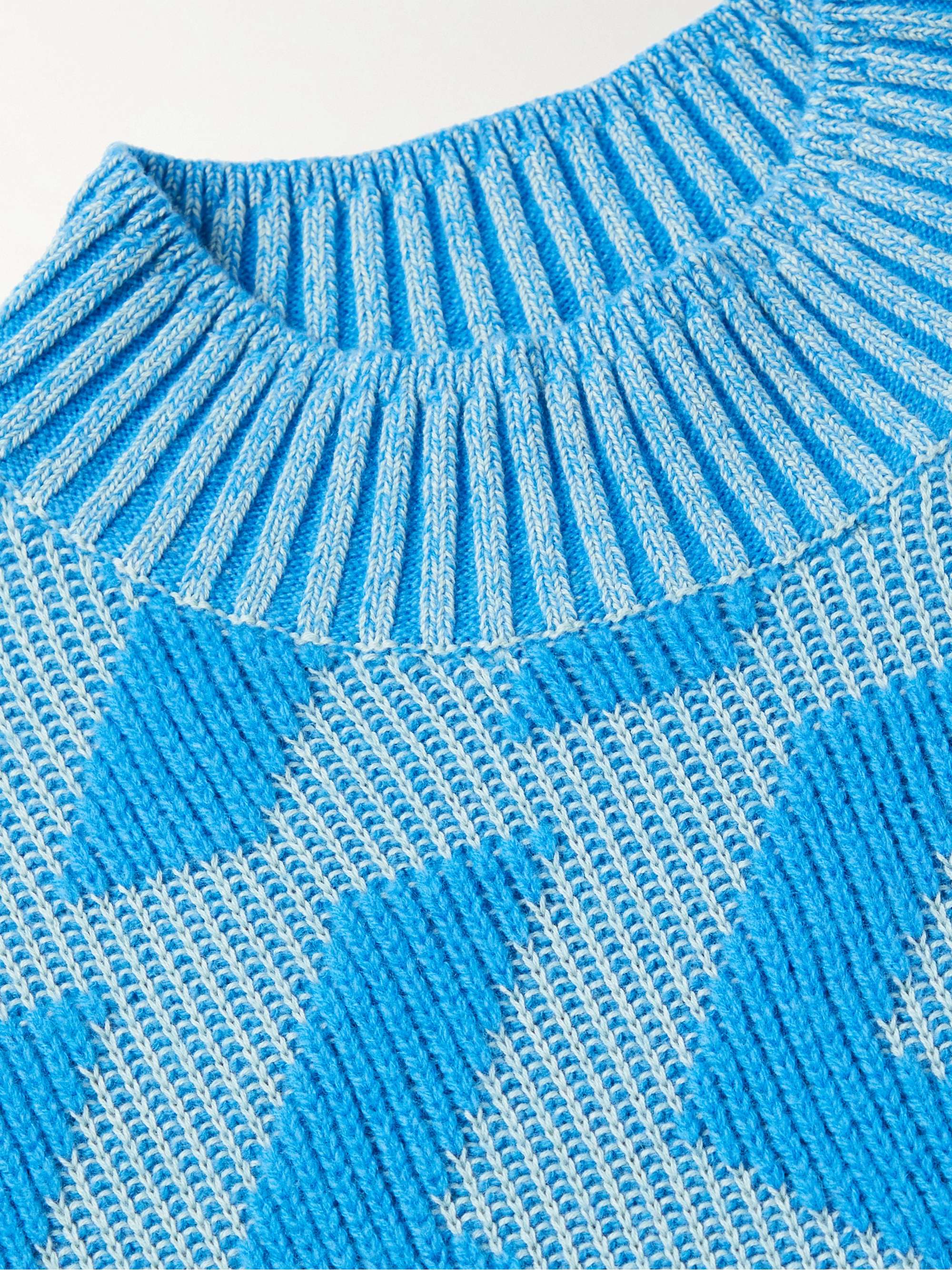 ACNE STUDIOS Intarsia Wool and Cotton-Blend Sweater
