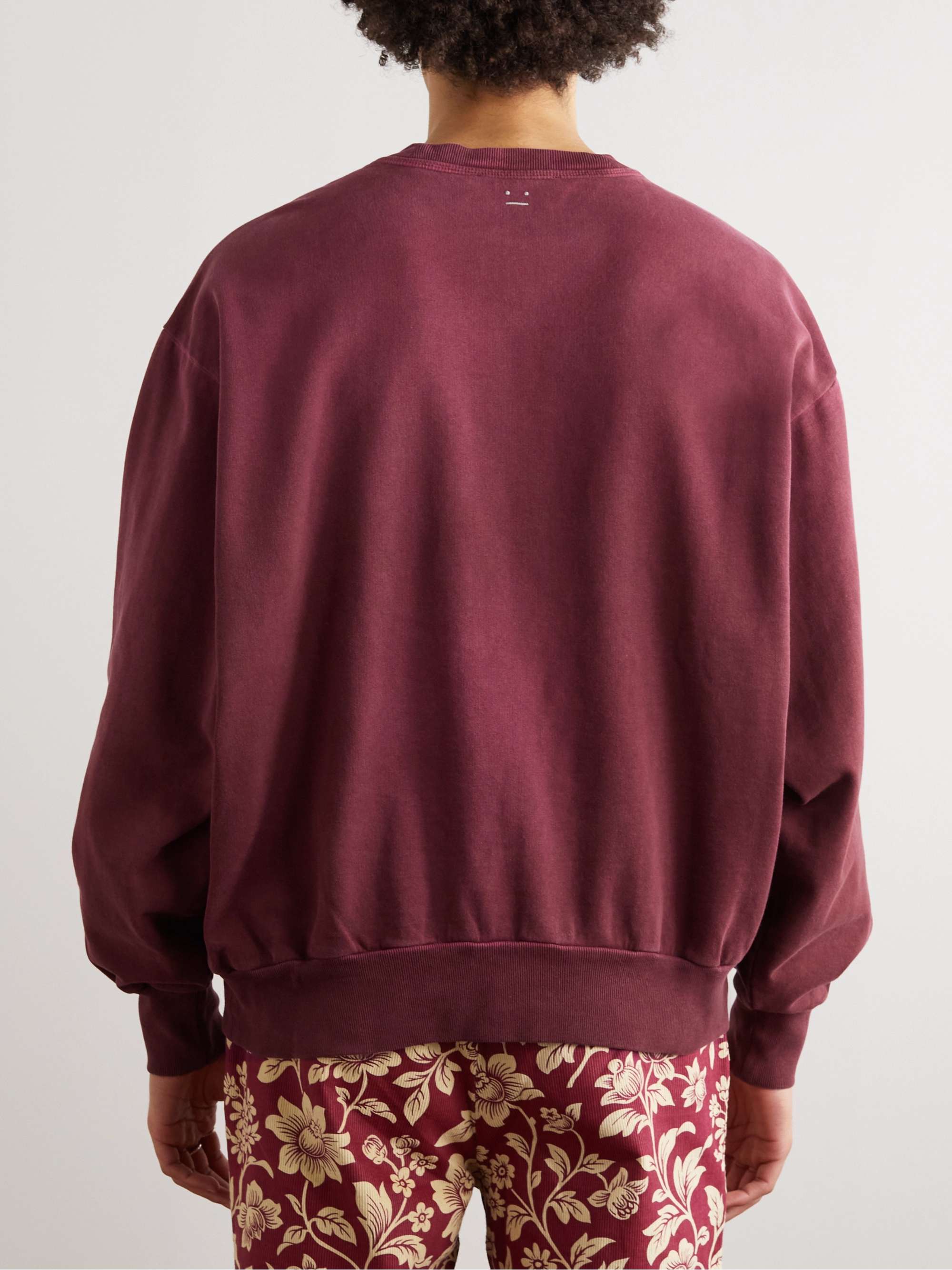 ACNE STUDIOS Fiah Logo-Appliquéd Cotton-Jersey Sweatshirt