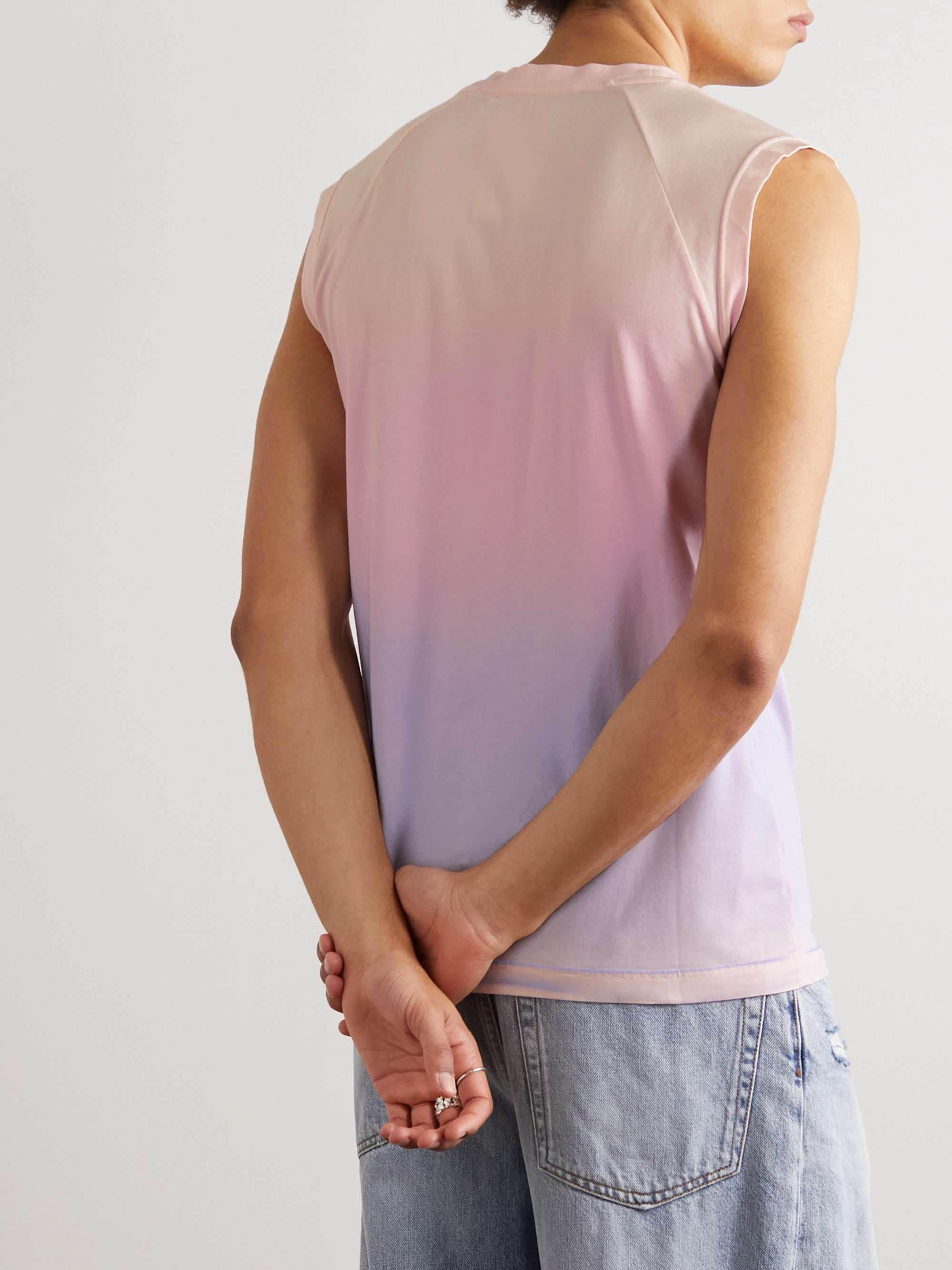 ACNE STUDIOS Ewor Printed Stretch-Cotton Jersey Tank Top