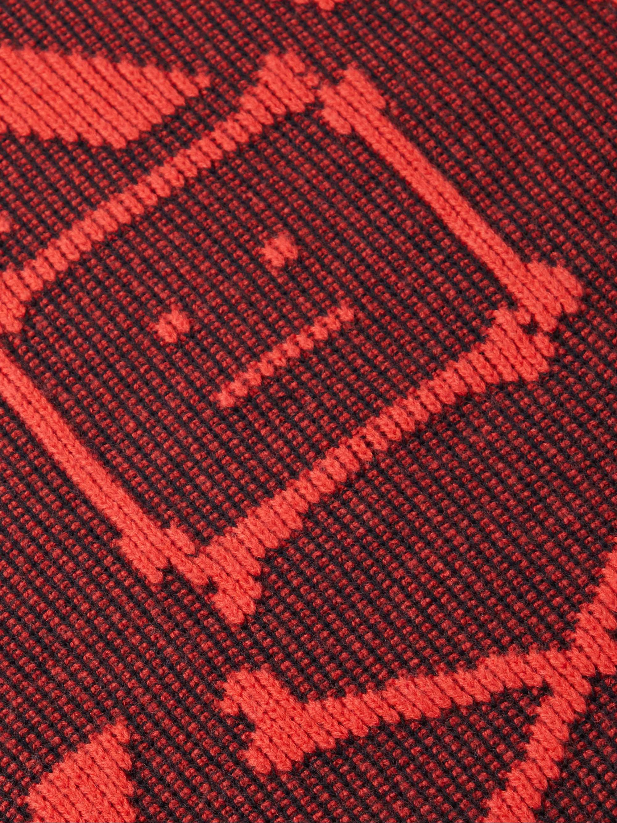 ACNE STUDIOS Intarsia Wool and Cotton-Blend Sweater
