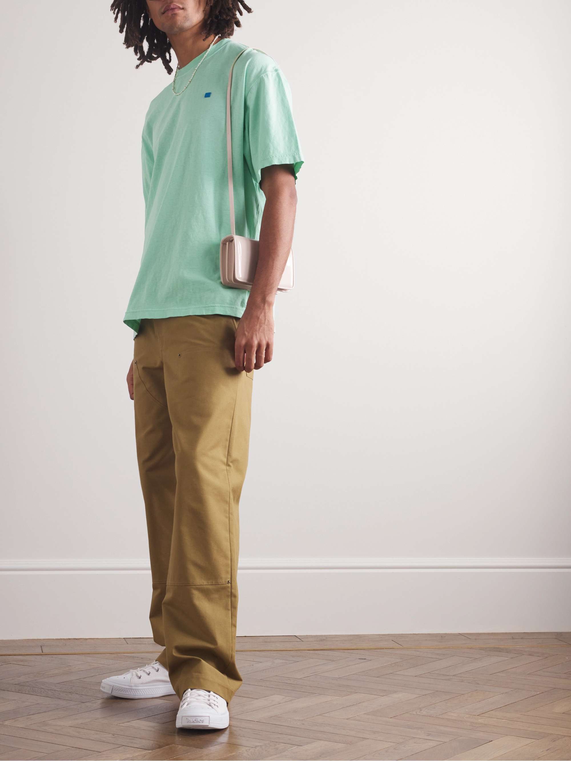 ACNE STUDIOS Exford Logo-Appliquéd Garment-Dyed Cotton-Jersey T-Shirt