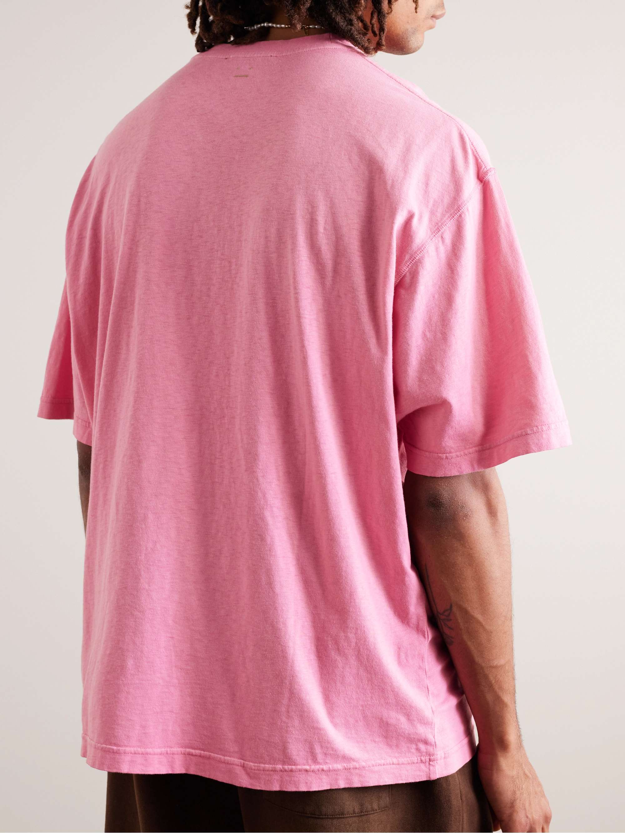 ACNE STUDIOS Exford Logo-Appliquéd Garment-Dyed Cotton-Jersey T-Shirt