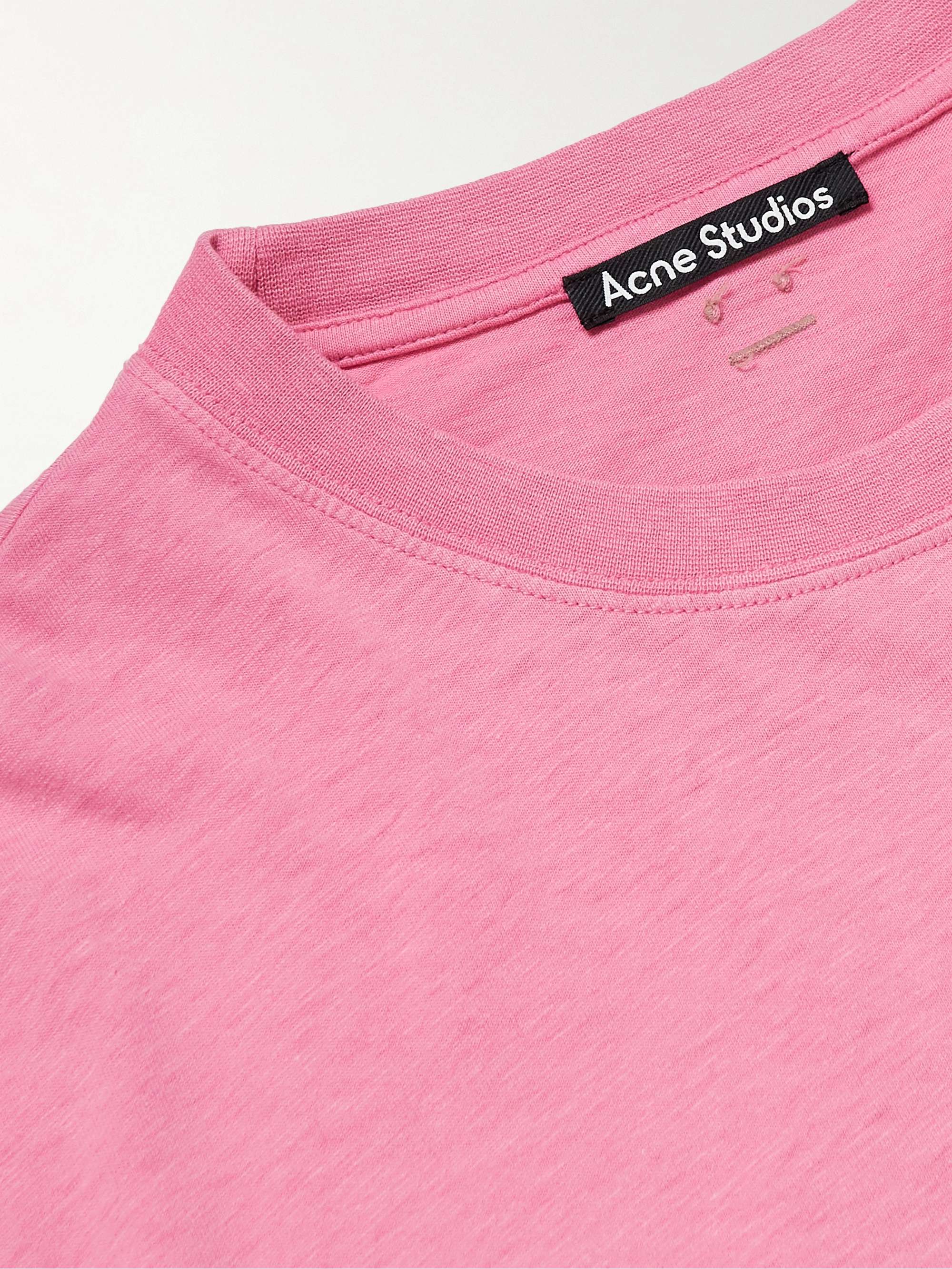 ACNE STUDIOS Exford Logo-Appliquéd Garment-Dyed Cotton-Jersey T-Shirt