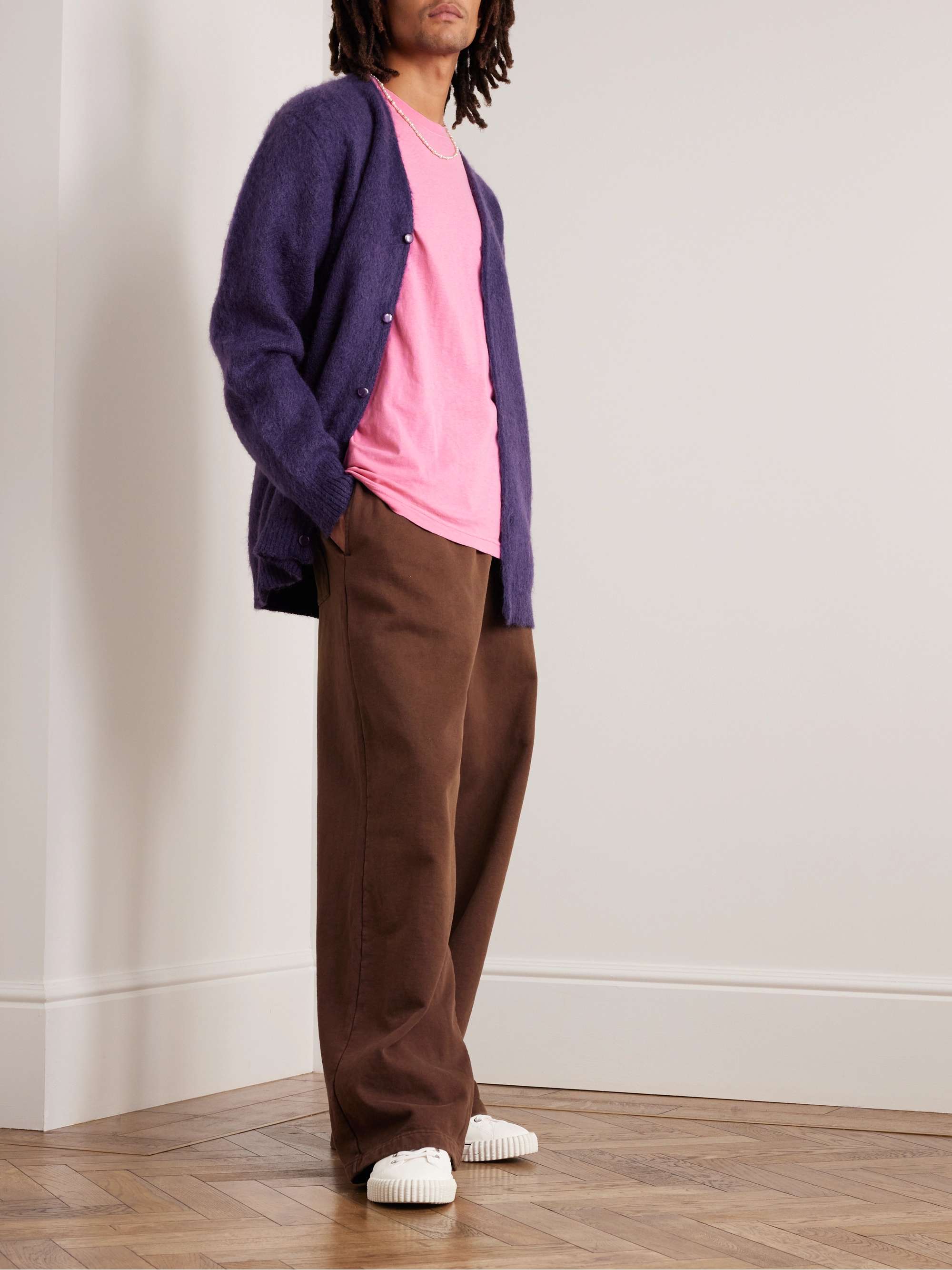 ACNE STUDIOS Exford Logo-Appliquéd Garment-Dyed Cotton-Jersey T-Shirt