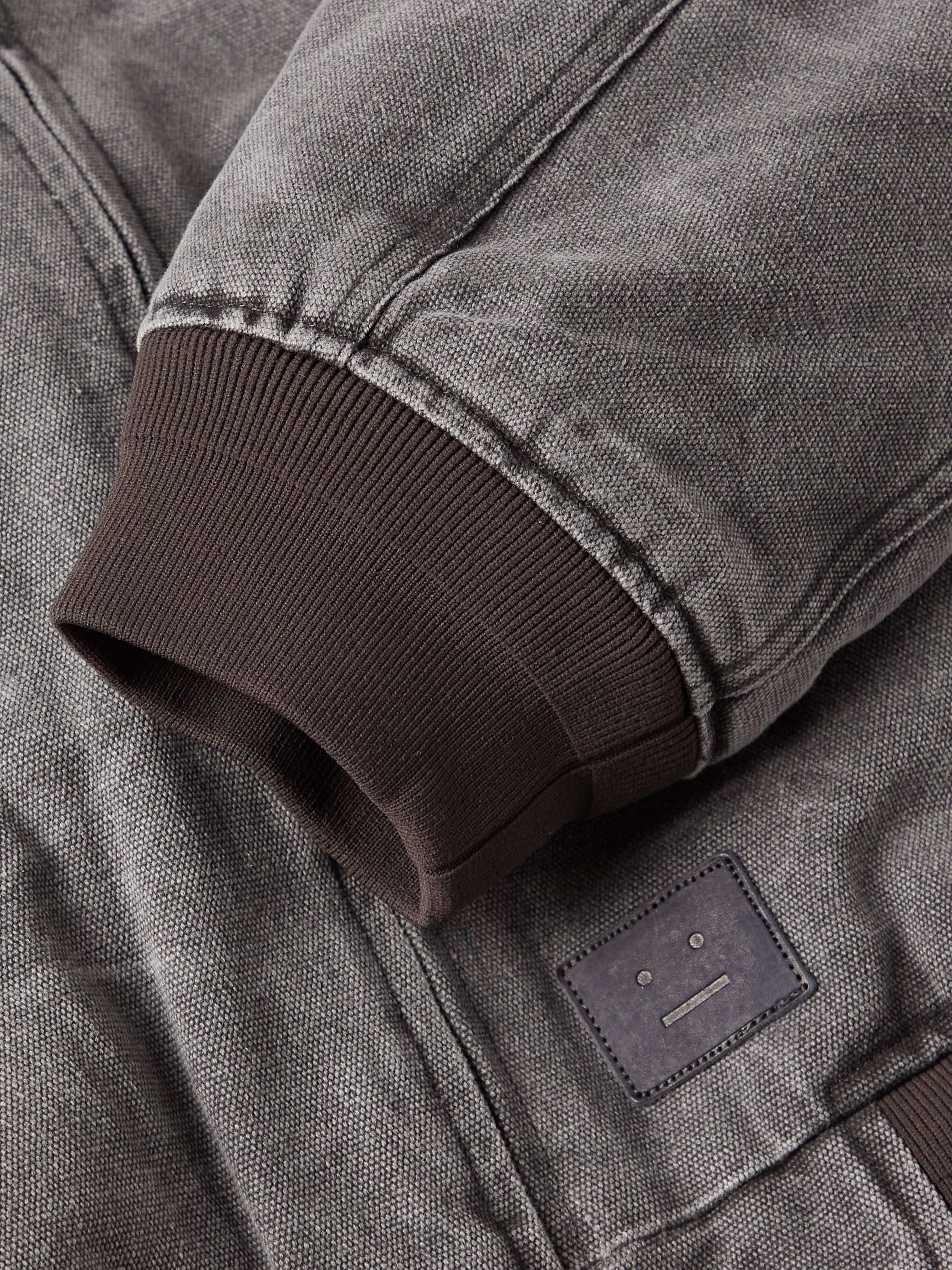 ACNE STUDIOS Ombreyo Fleece-Lined Cotton-Canvas Blouson Jacket