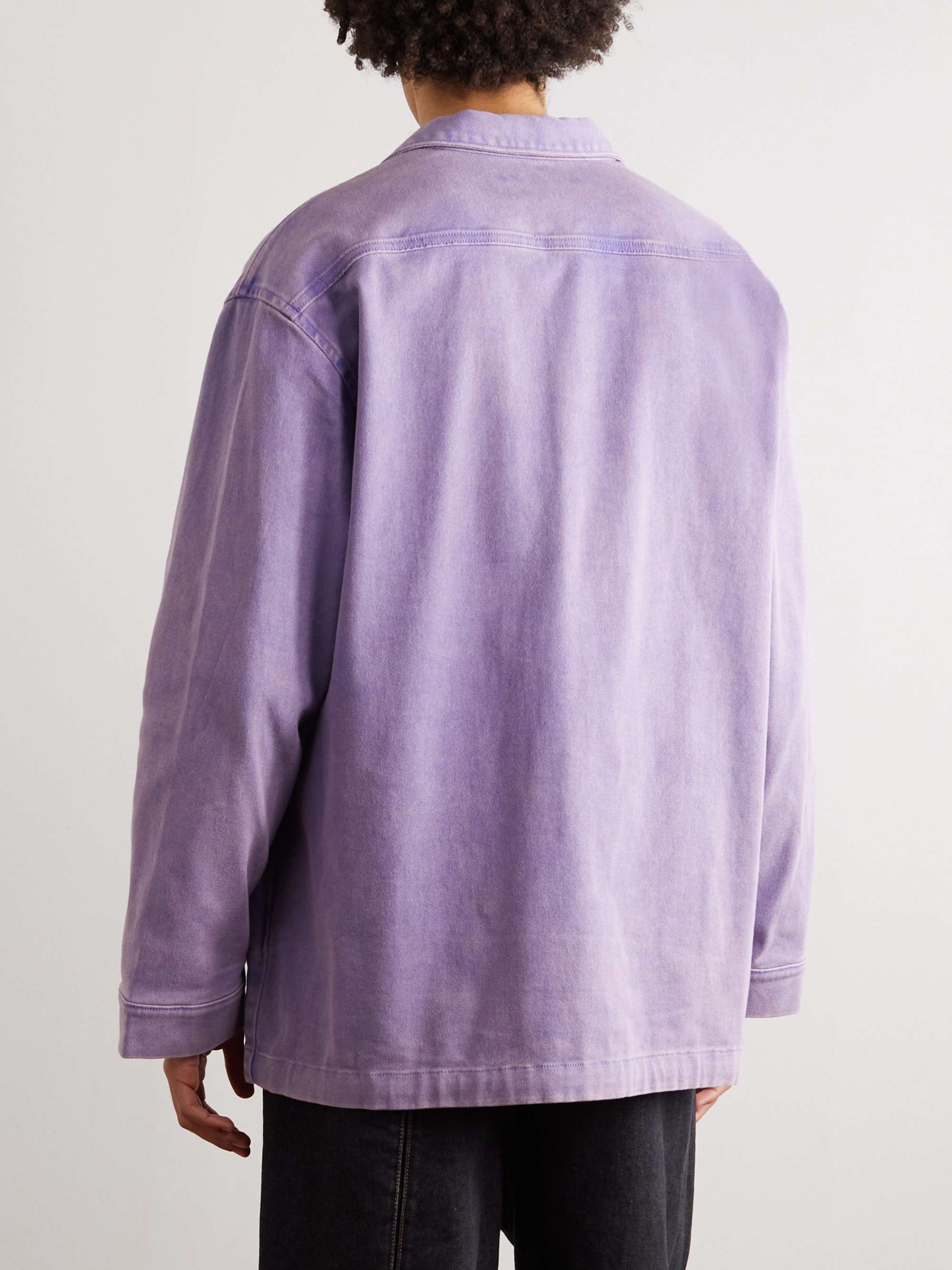 ACNE STUDIOS Osearat Logo-Appliquéd Cotton-Blend Twill Overshirt
