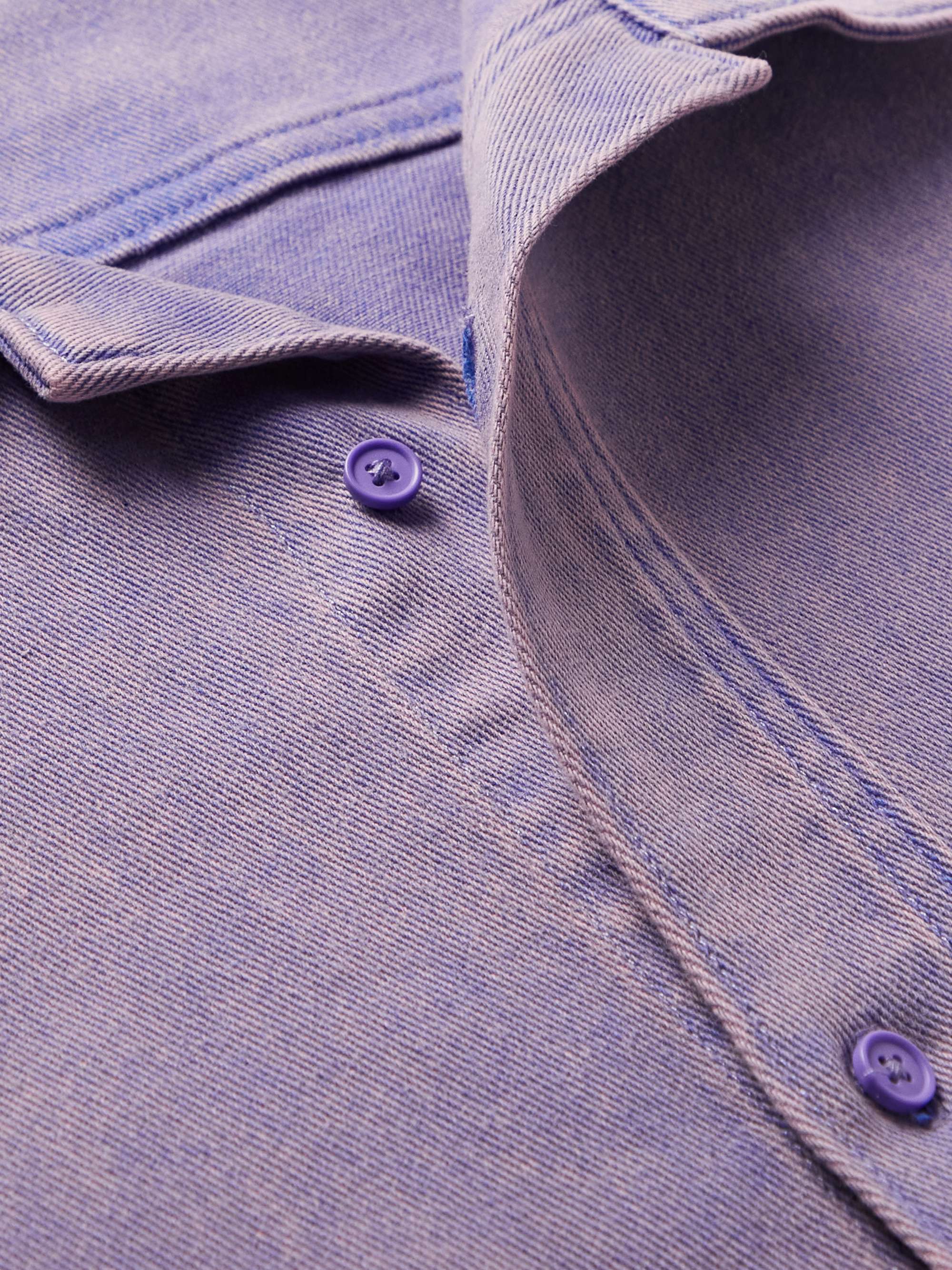 ACNE STUDIOS Osearat Logo-Appliquéd Cotton-Blend Twill Overshirt