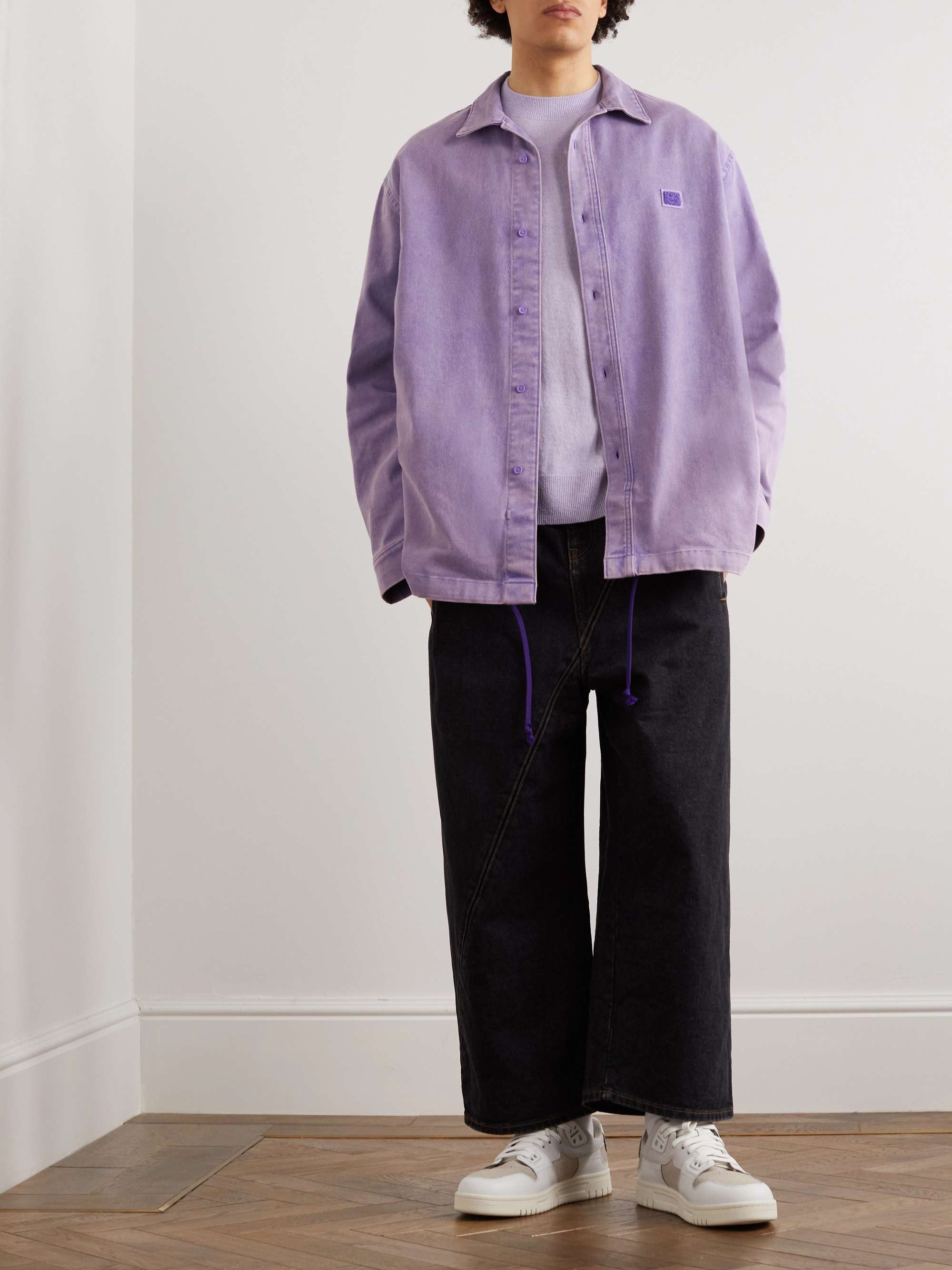 ACNE STUDIOS Osearat Logo-Appliquéd Cotton-Blend Twill Overshirt