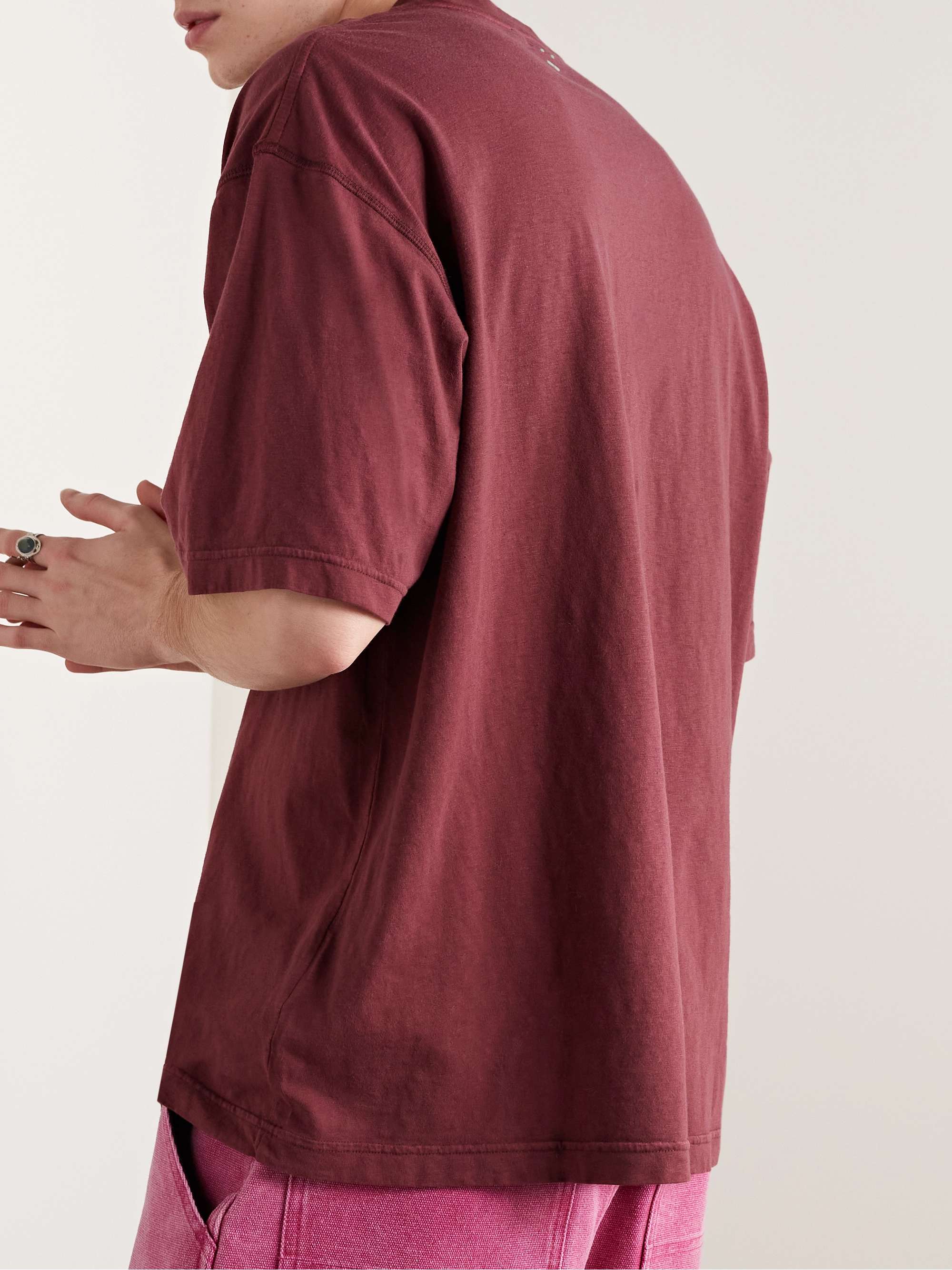 ACNE STUDIOS Exford Logo-Appliquéd Garment-Dyed Cotton-Jersey T-Shirt