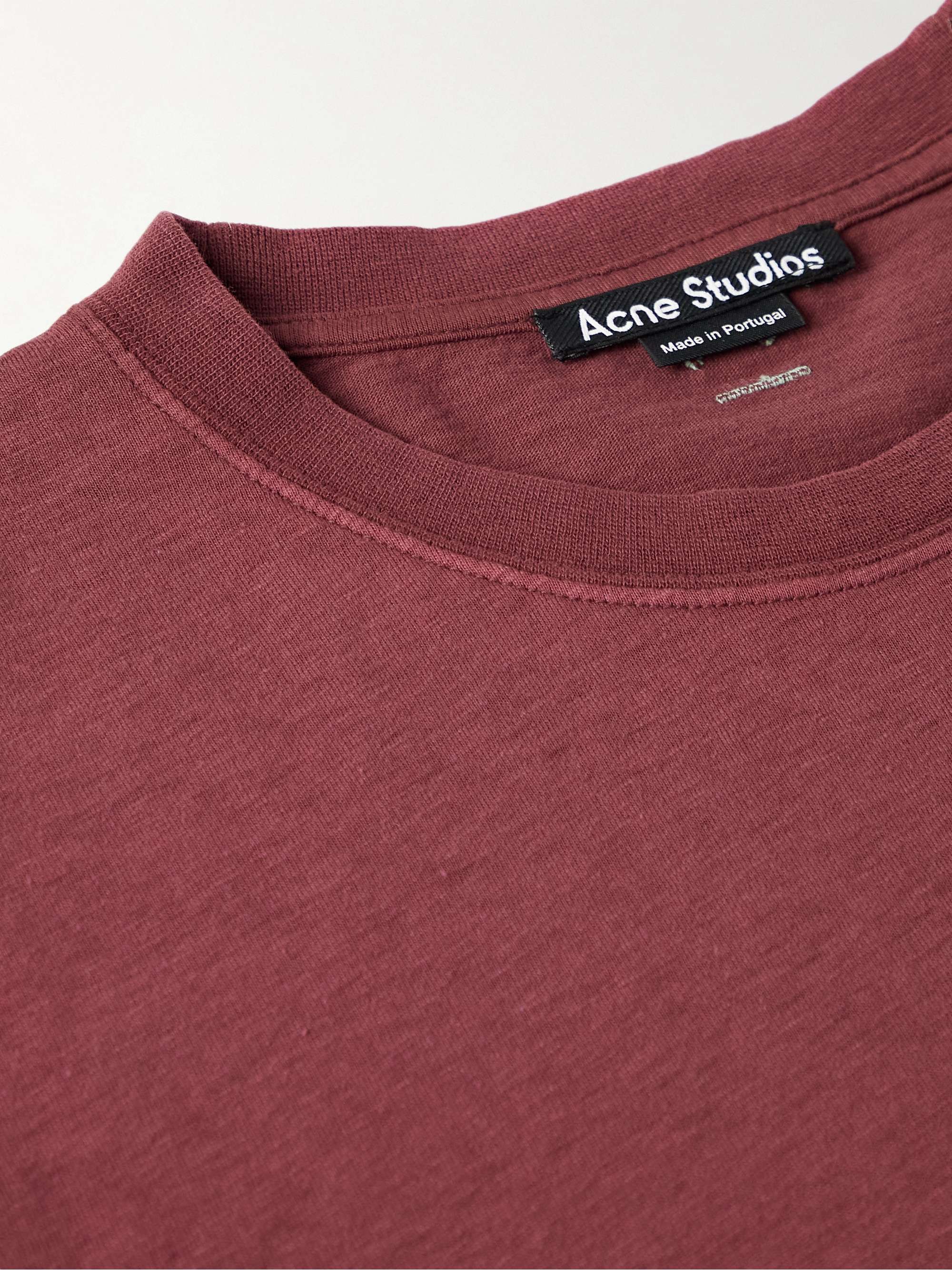 ACNE STUDIOS Exford Logo-Appliquéd Garment-Dyed Cotton-Jersey T-Shirt