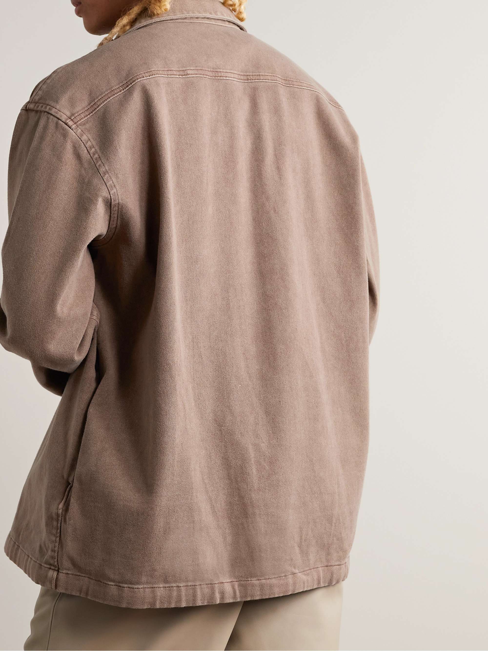 ACNE STUDIOS Osearat Logo-Appliquéd Cotton-Blend Twill Overshirt