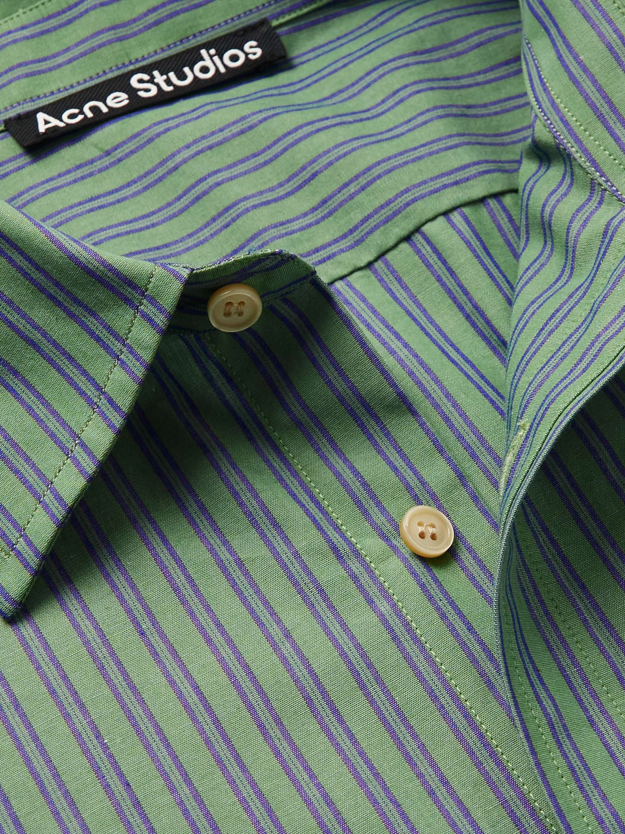 ACNE STUDIOS Sarlie Striped Cotton-Poplin Shirt