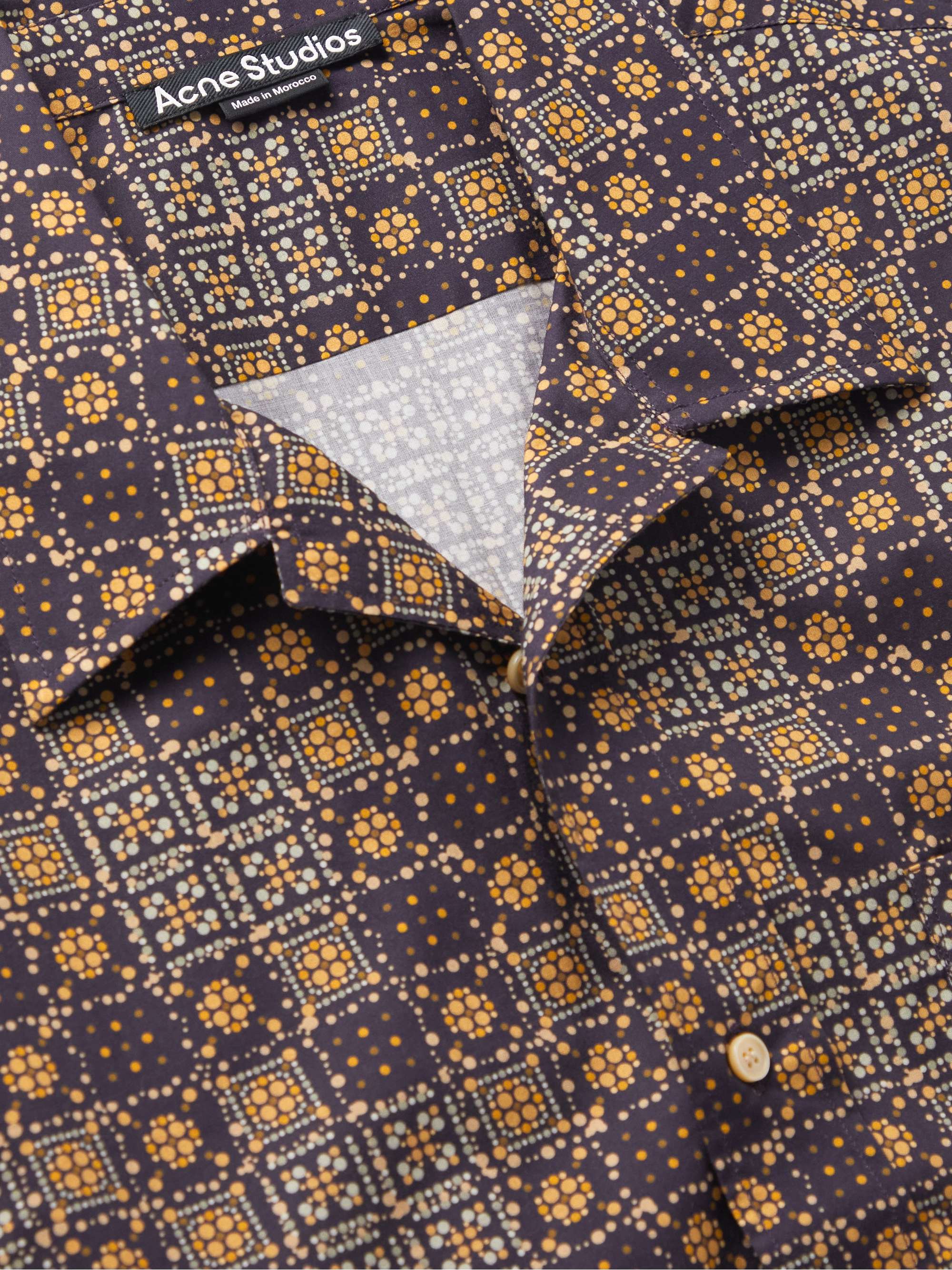 ACNE STUDIOS Sowl Camp-Collar Printed Cotton-Voile Shirt