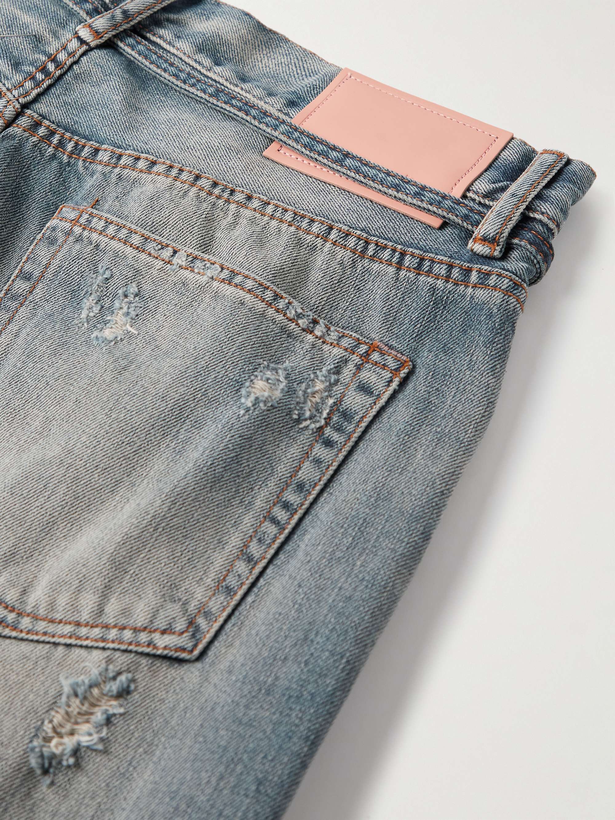 ACNE STUDIOS 1991 Toj Detroit Straight-Leg Belted Distressed Jeans