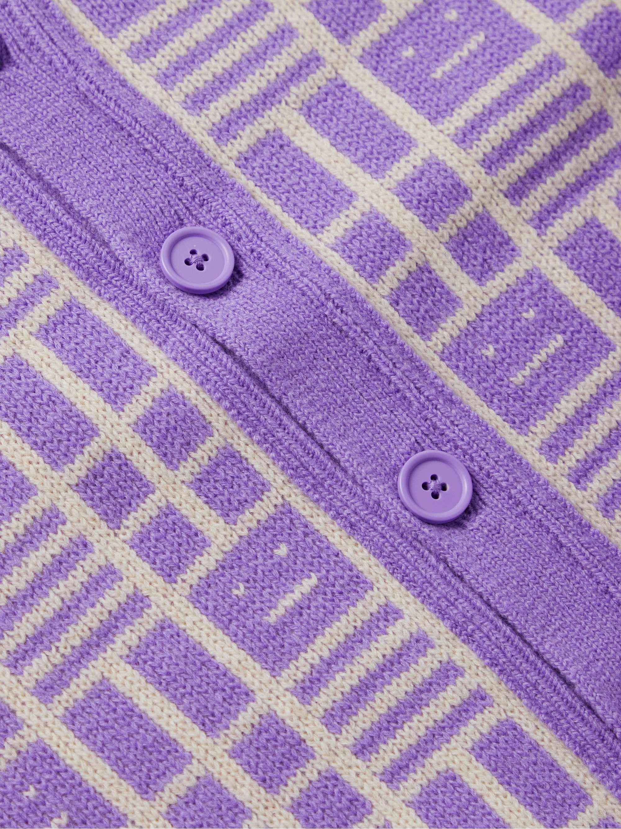 ACNE STUDIOS Kargot Logo-Jacquard Wool Cardigan